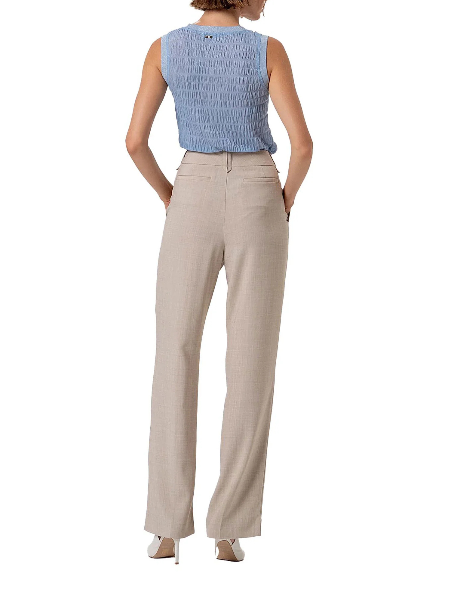 Pantalone Fracomina Donna tasche america regular beige - Image 2