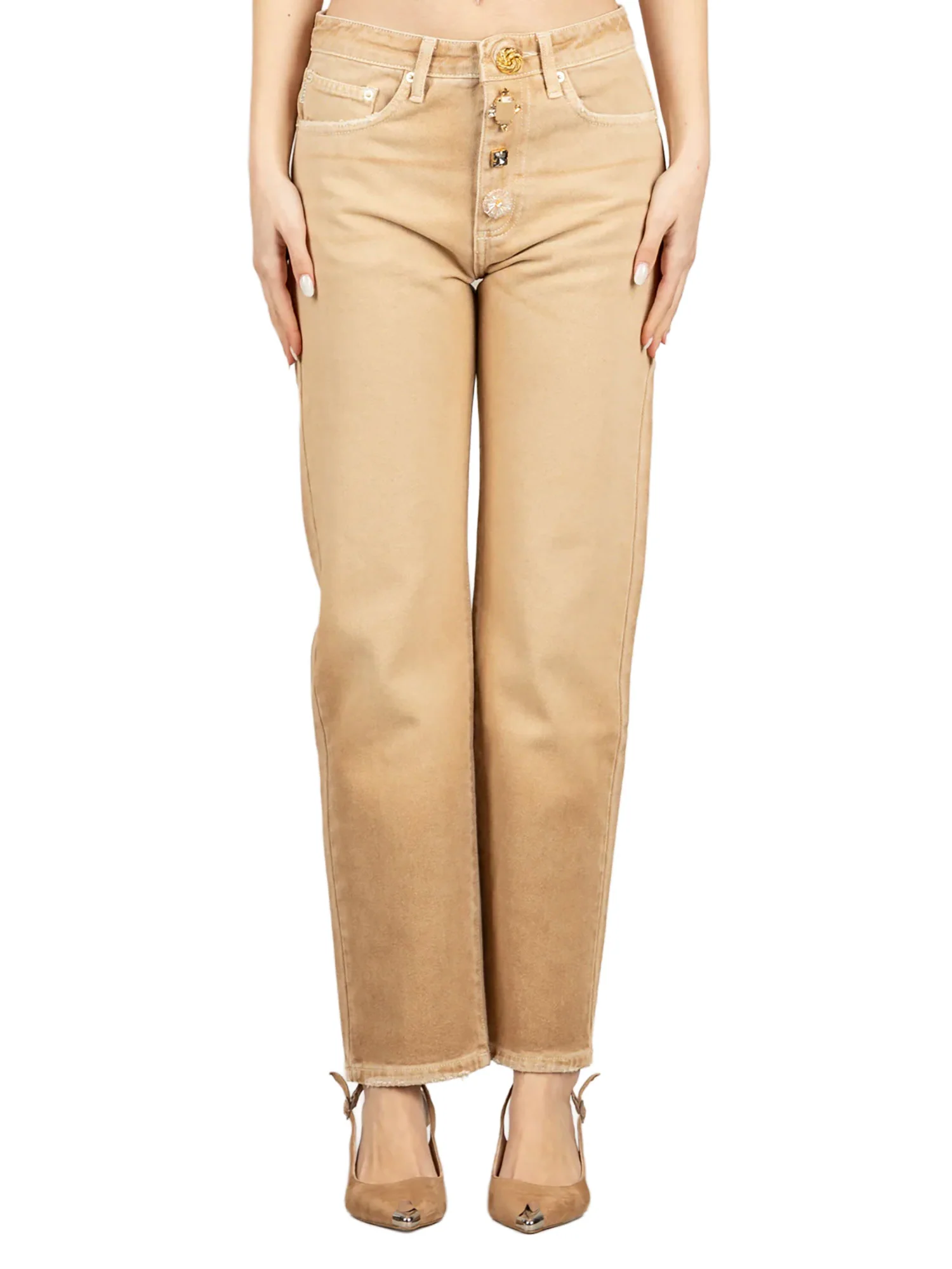 Pantalone Vicolo donna 5 TS. BT. Gioiello sabbia