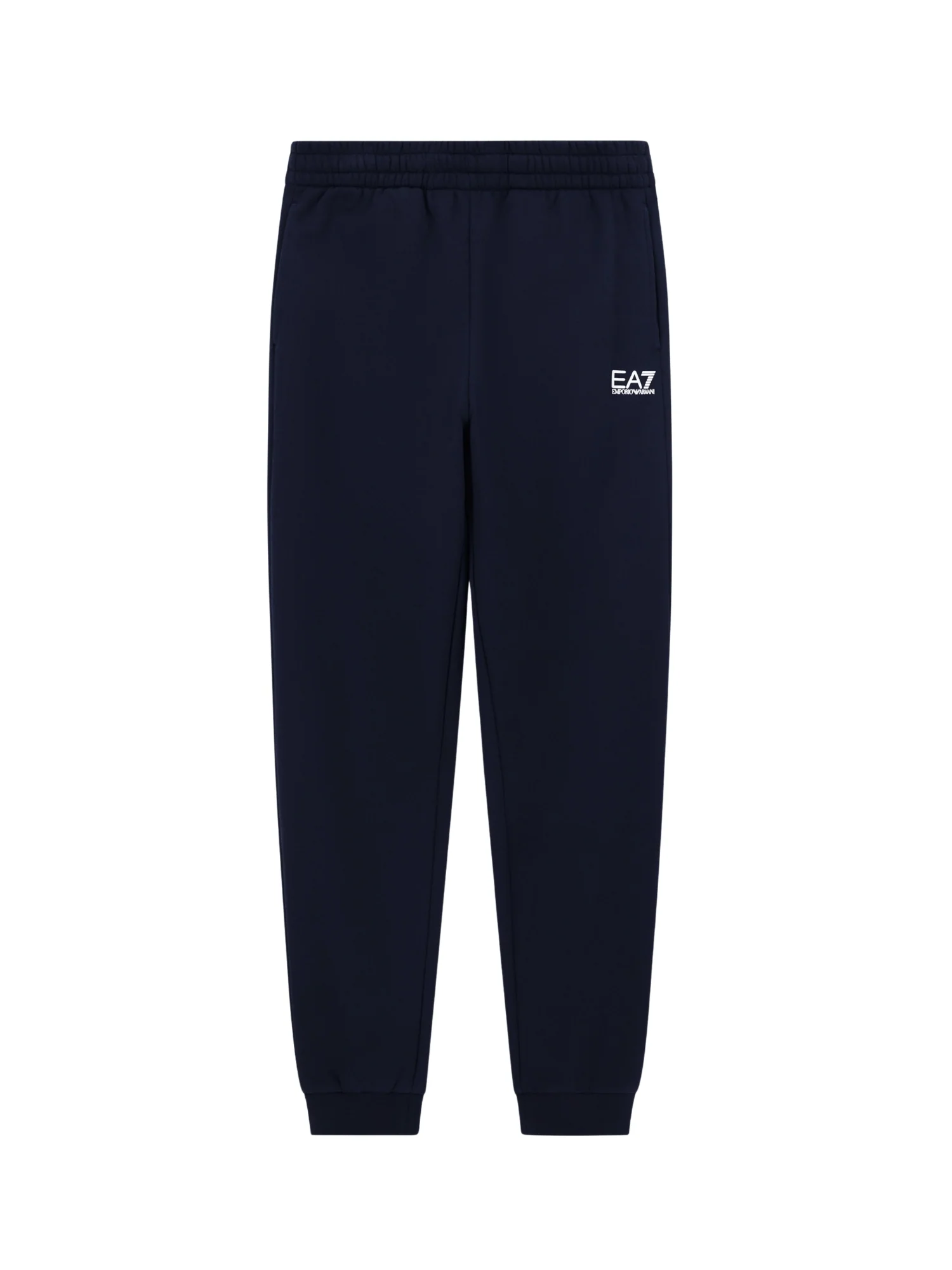 Pantalone basic in felpa EA7 uomo logo tasca laterale blu - Image 3