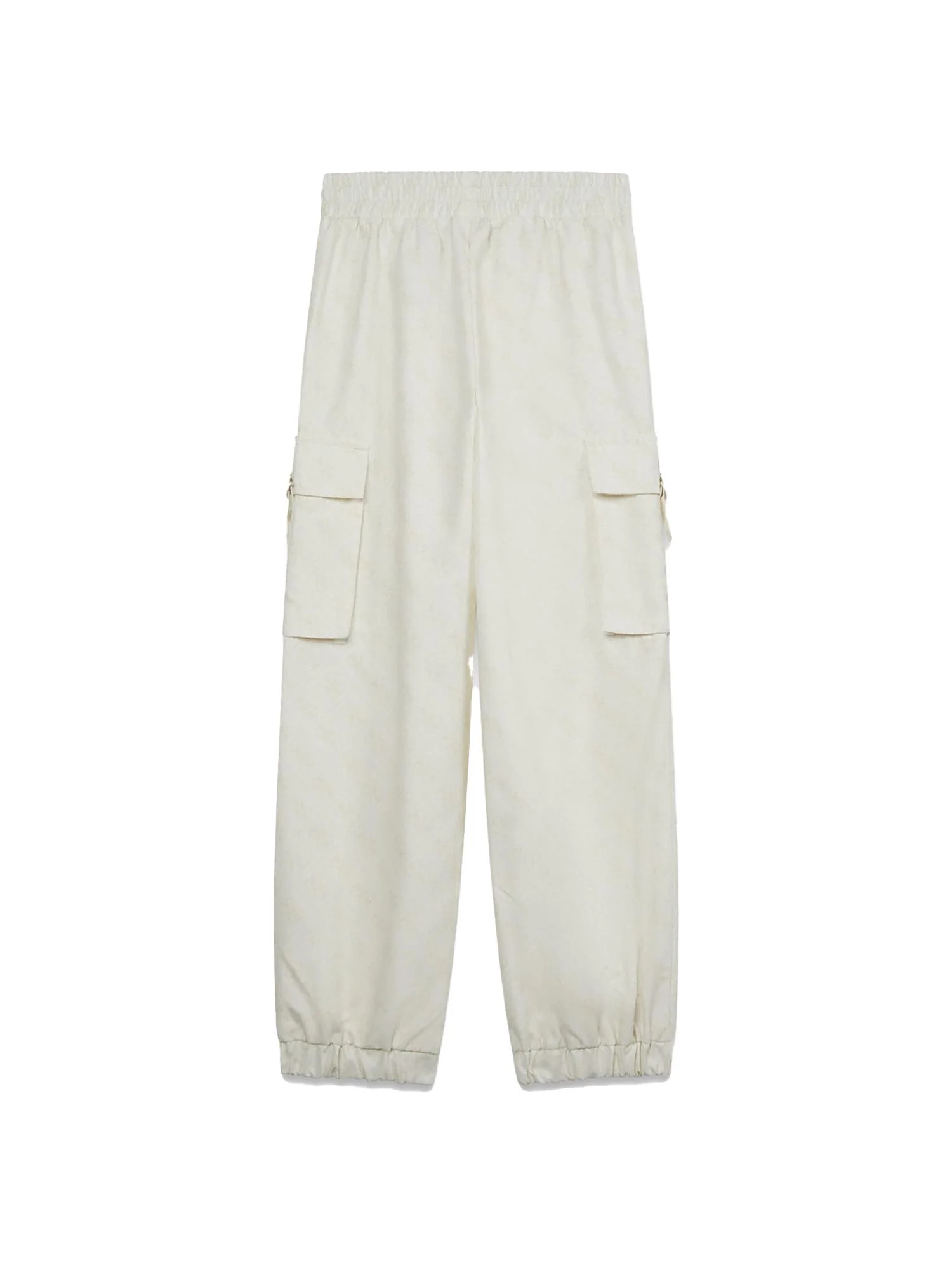 Pantalone Guess Ragazza cargo logo allover beige chiaro - Image 2