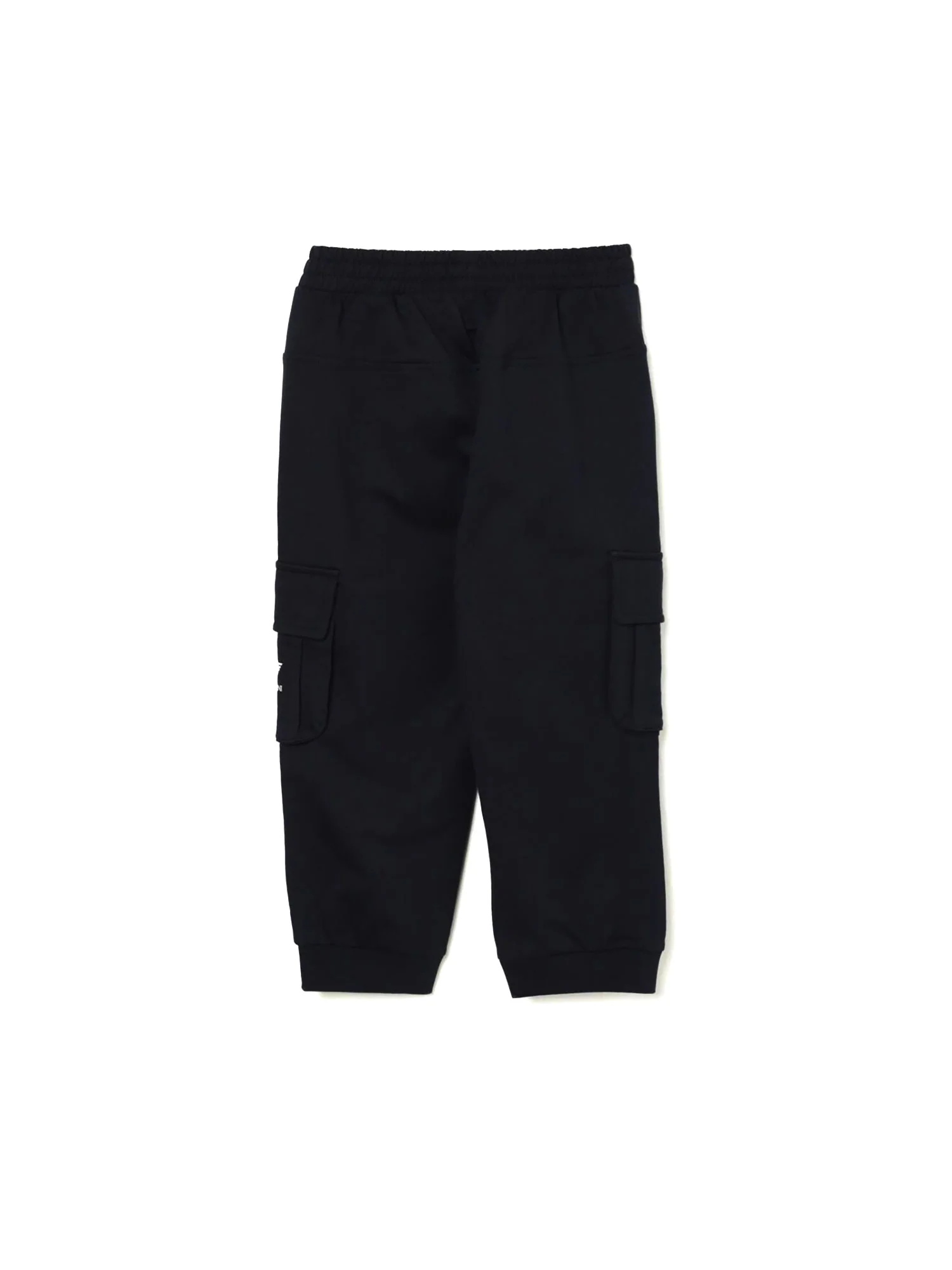 Pantalone cargo in felpa nero - Image 2