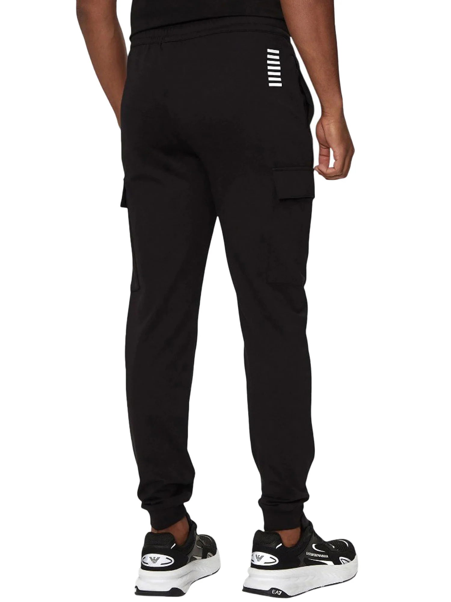 Pantalone EA7 uomo Cargo Felpa nero multi - Image 2