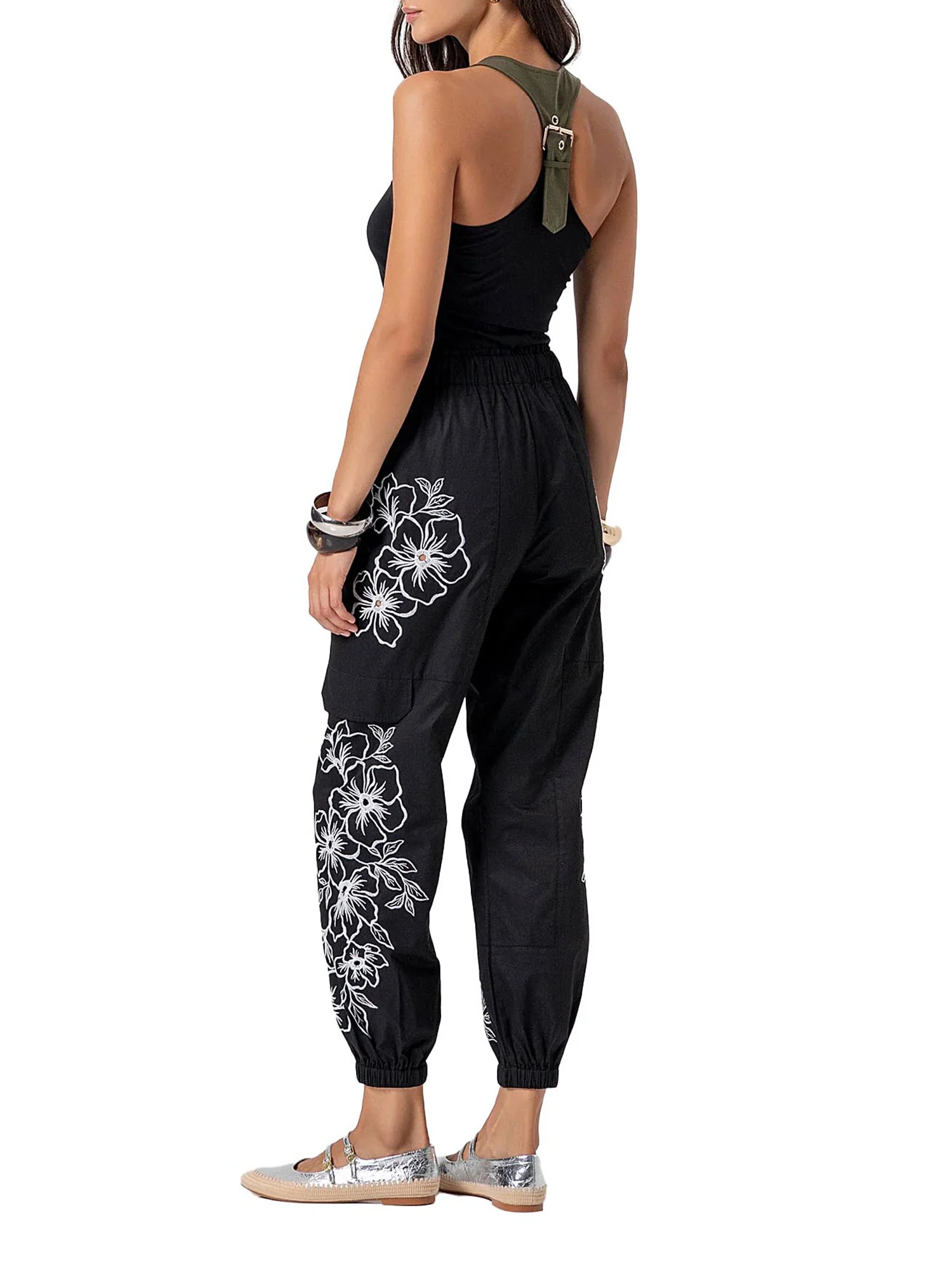 Pantalone Fracomina Donna cargo nero multi - Image 2