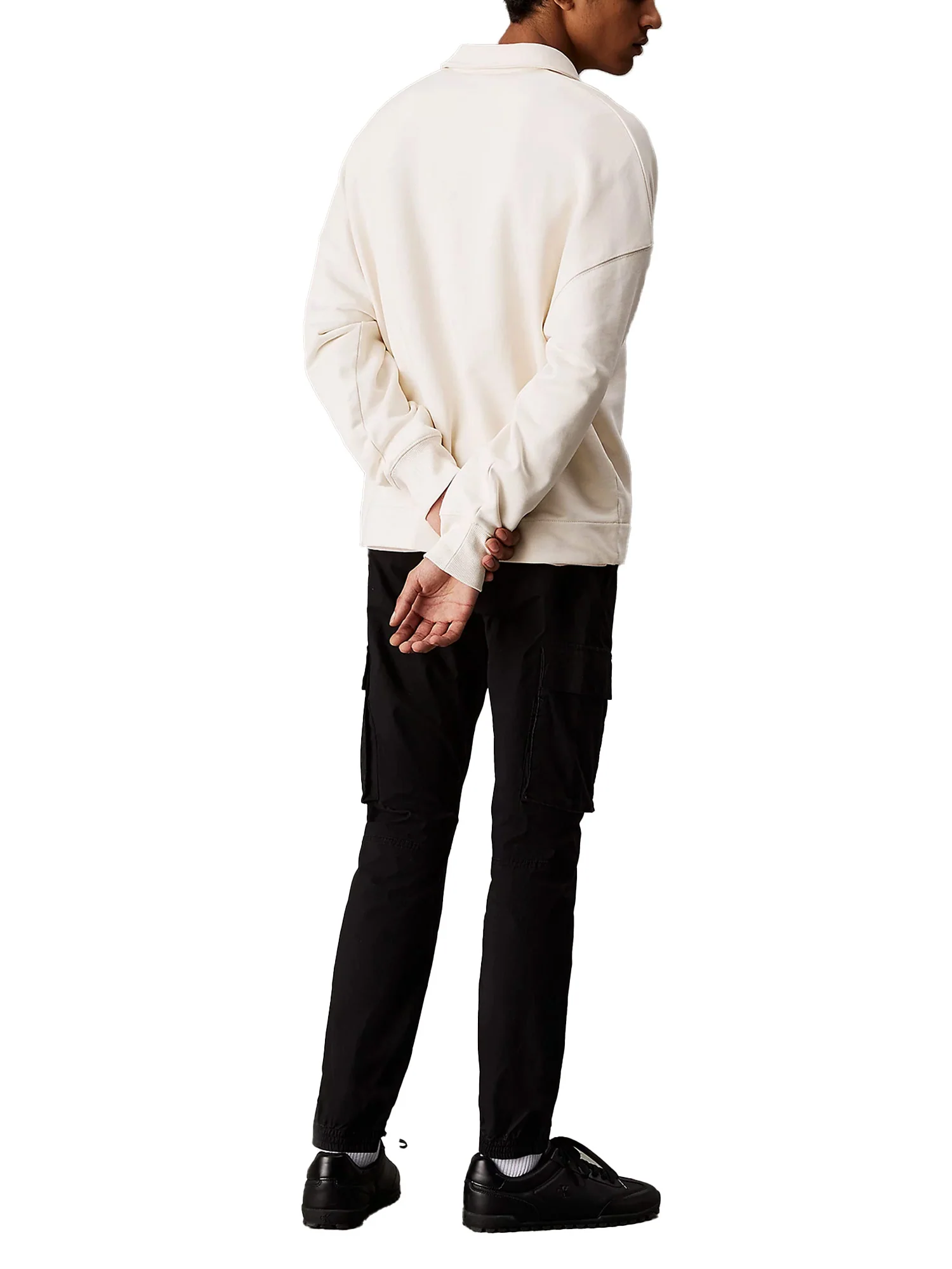 Pantalone cargo ripstop skinny fit nero - Image 3