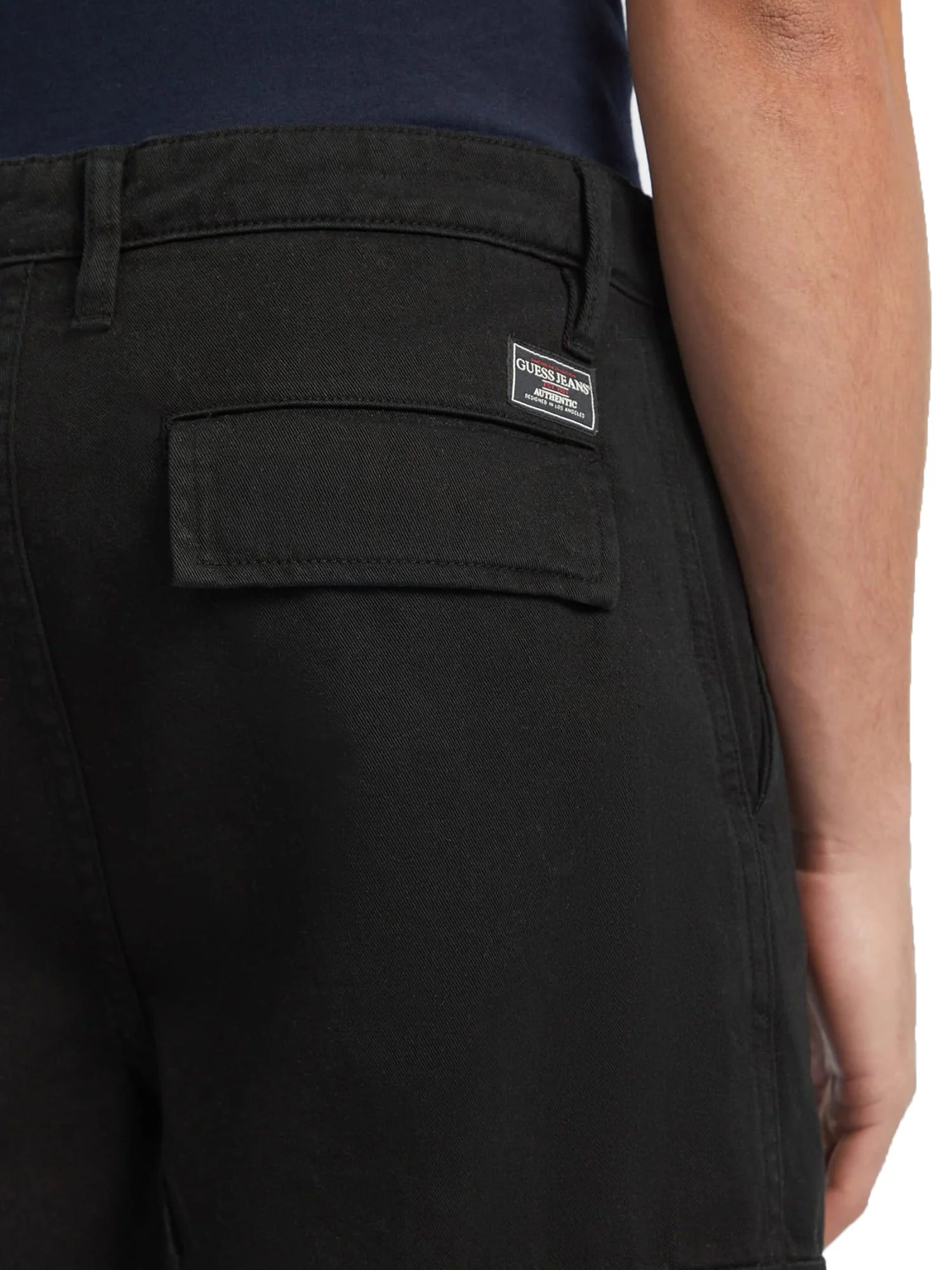 Pantalone chino cargo in cotone nero - Image 4