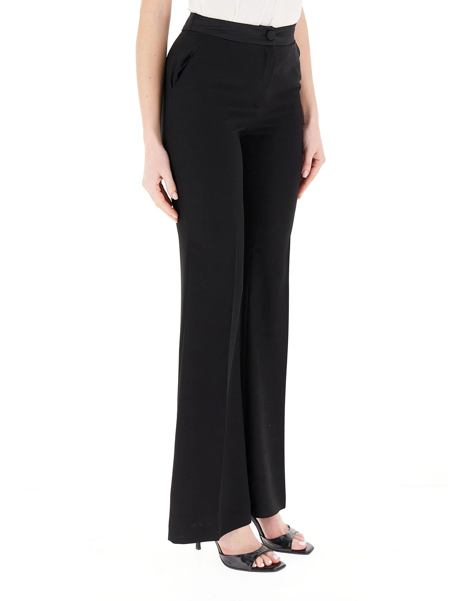 Pantalone chino palazzo nero - Image 3