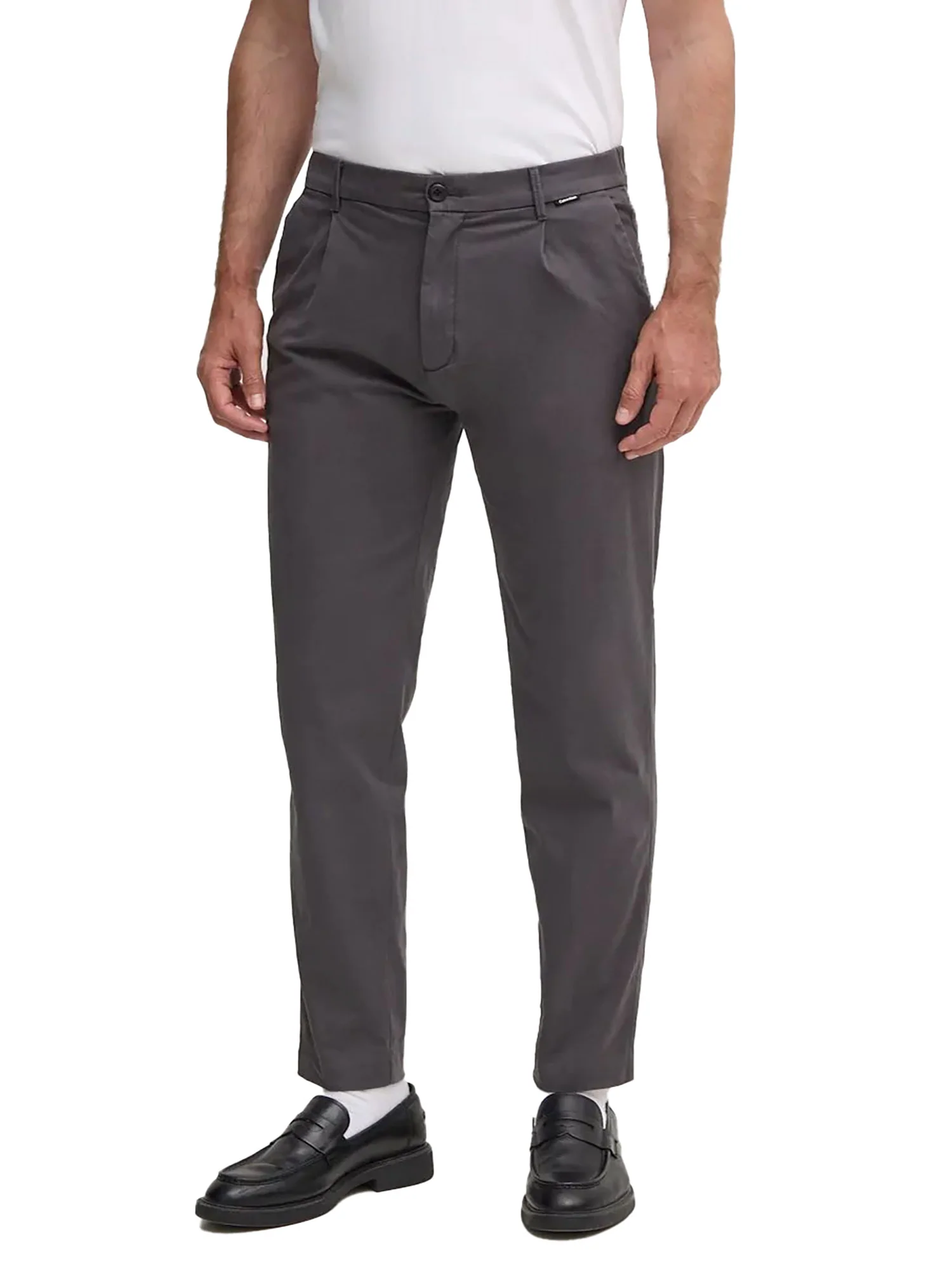 Pantalone chino Twill fumo di Londra