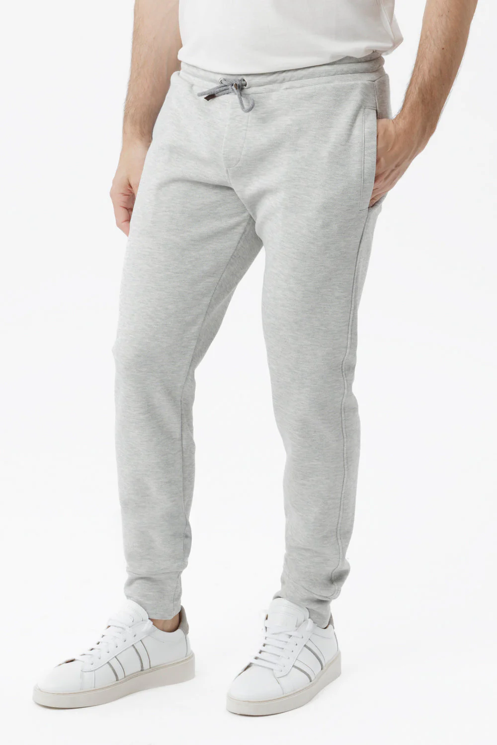 Pantalone jogger in cotone grigio