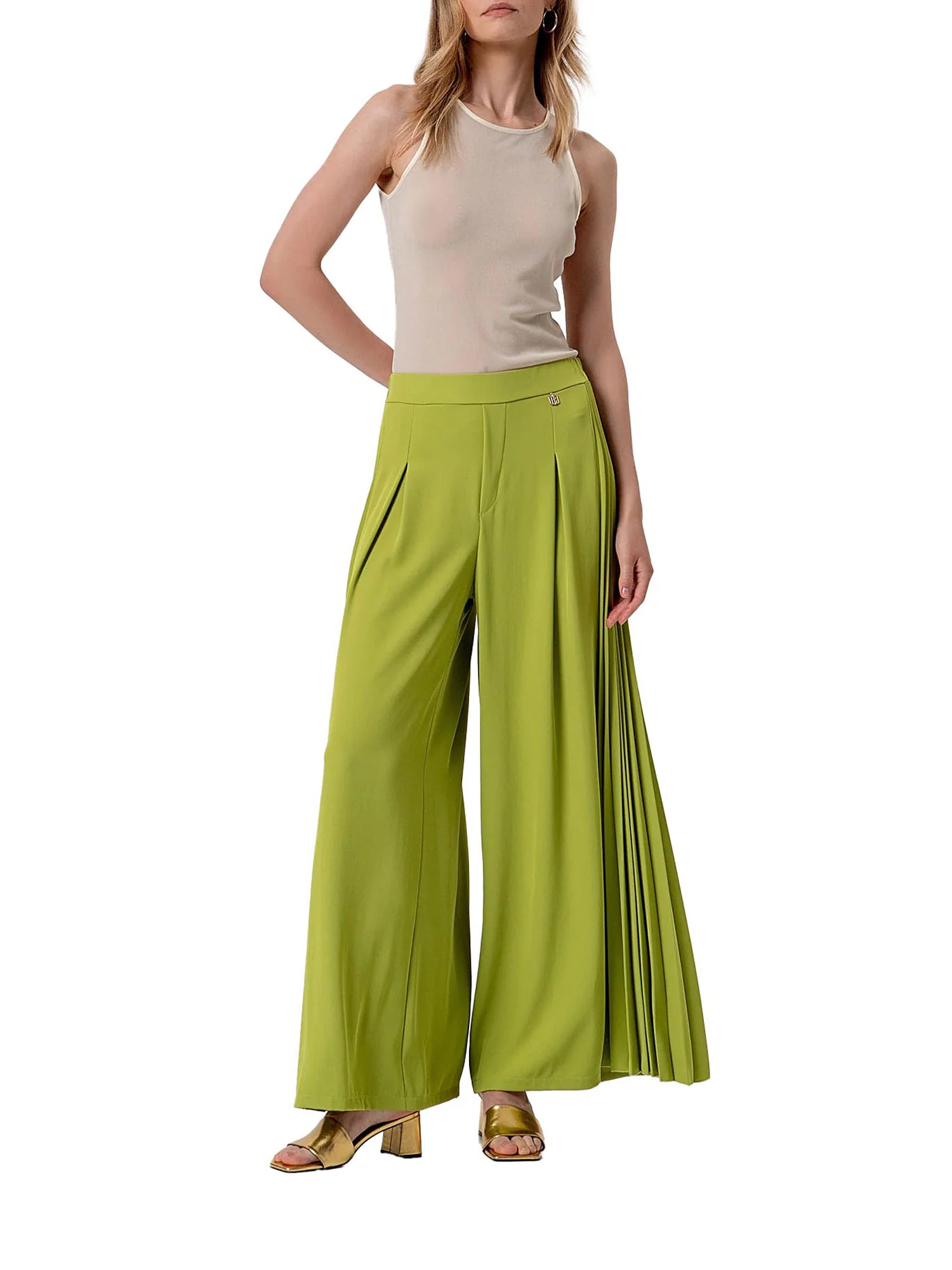 Pantalone Fracomina Donna flare oliva