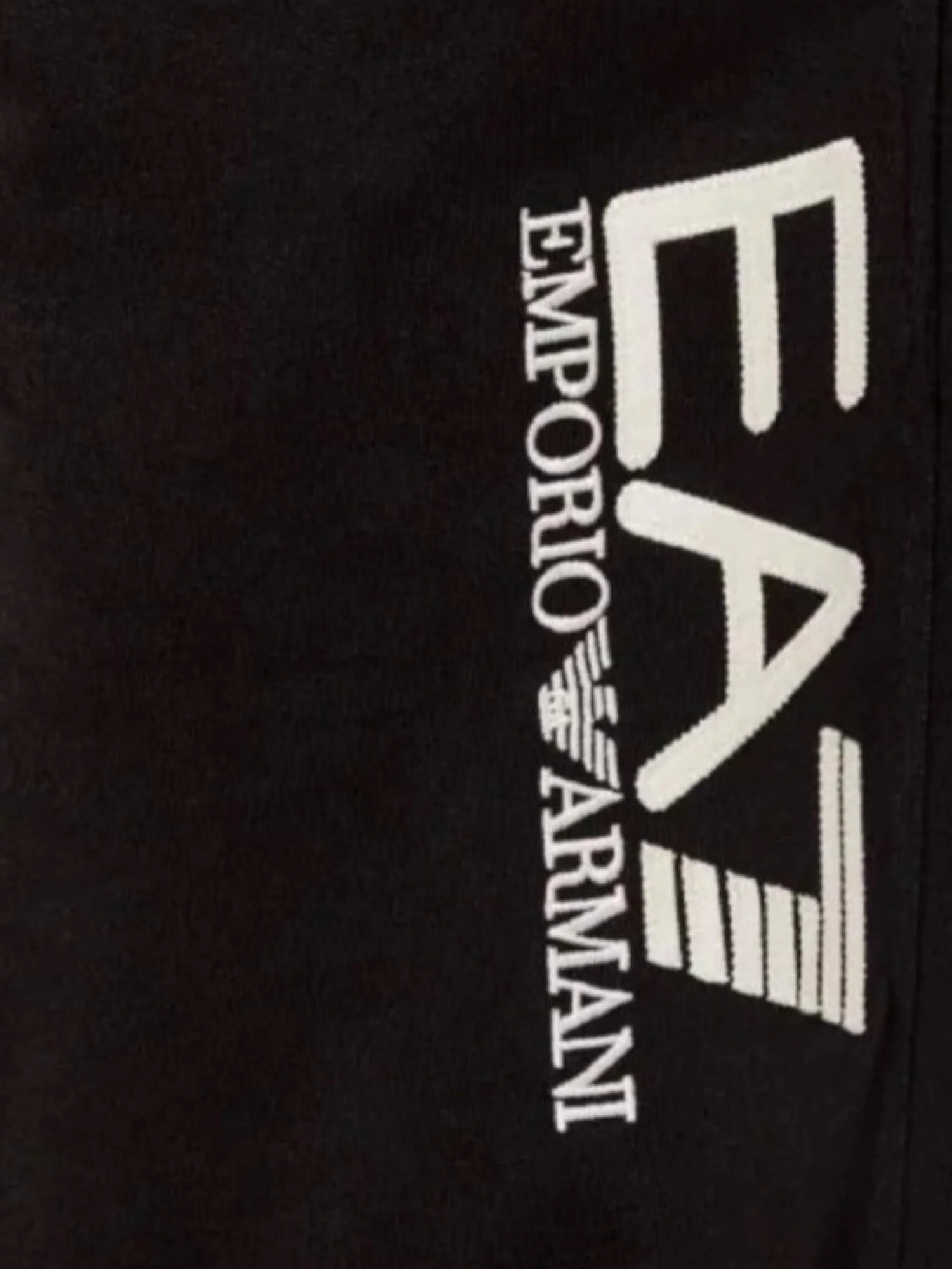 Pantalone EA7 Uomo logo lato in felpa nero - Image 3