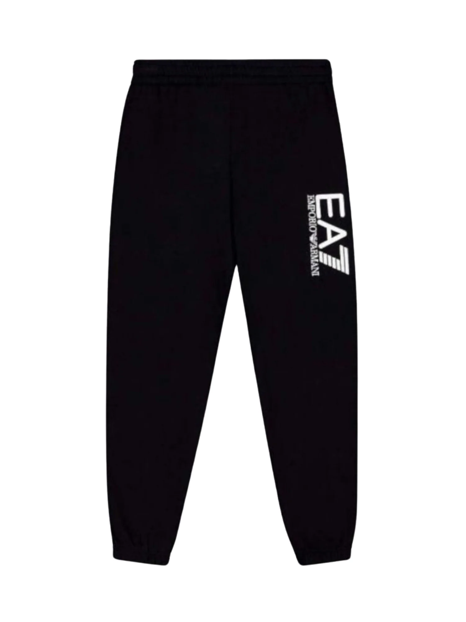 Pantalone EA7 Uomo logo lato in felpa nero - Image 4