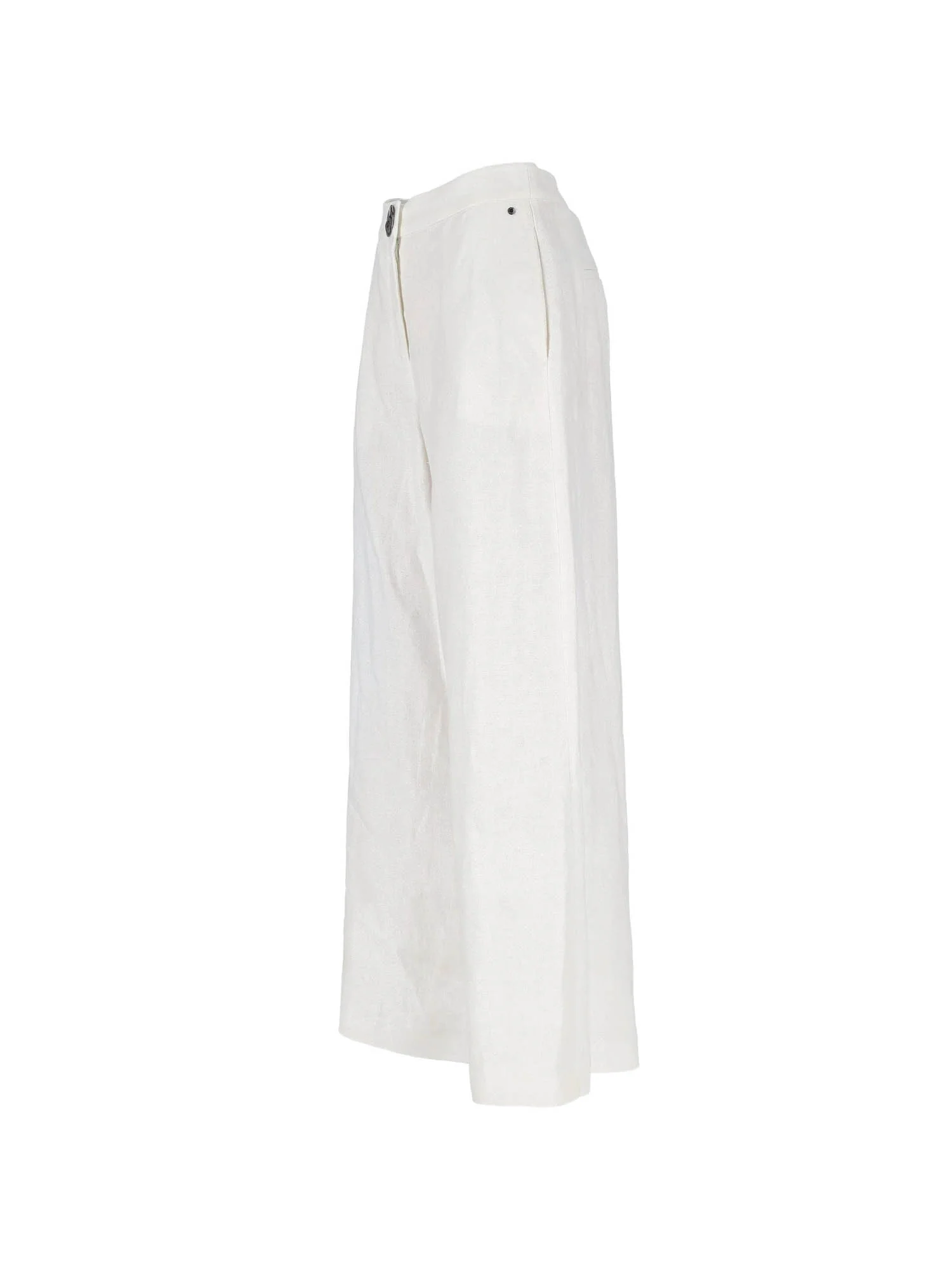 Pantalone Armani Exchange donna modello palazzo bianco - Image 3