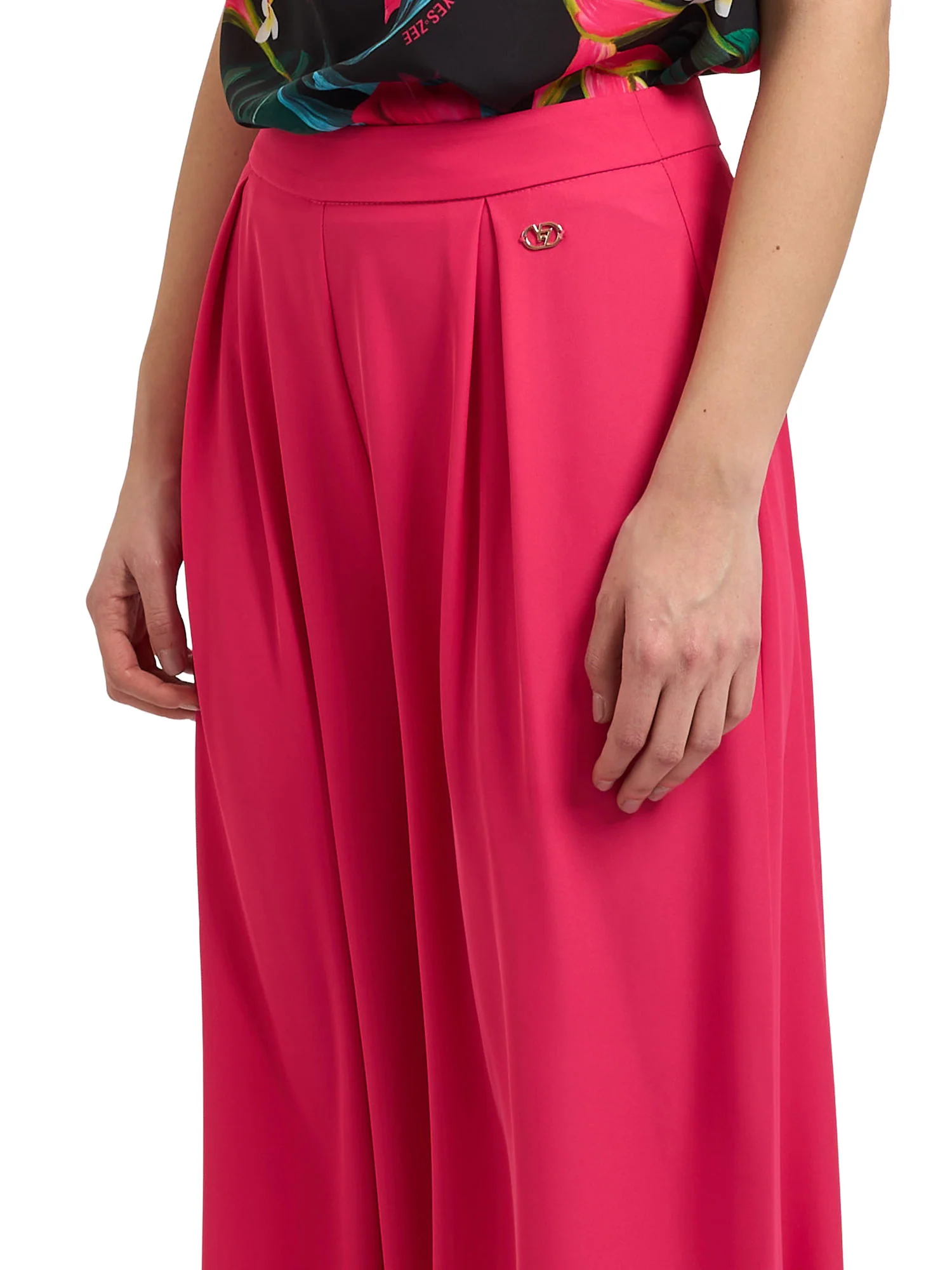 Pantalone Yes Zee donna palazzo fucsia - Image 3