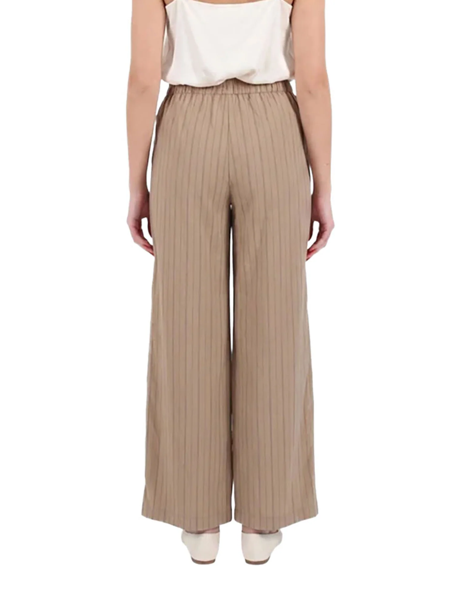Pantalone Yes Zee donna Palazzo Pences fango - Image 2