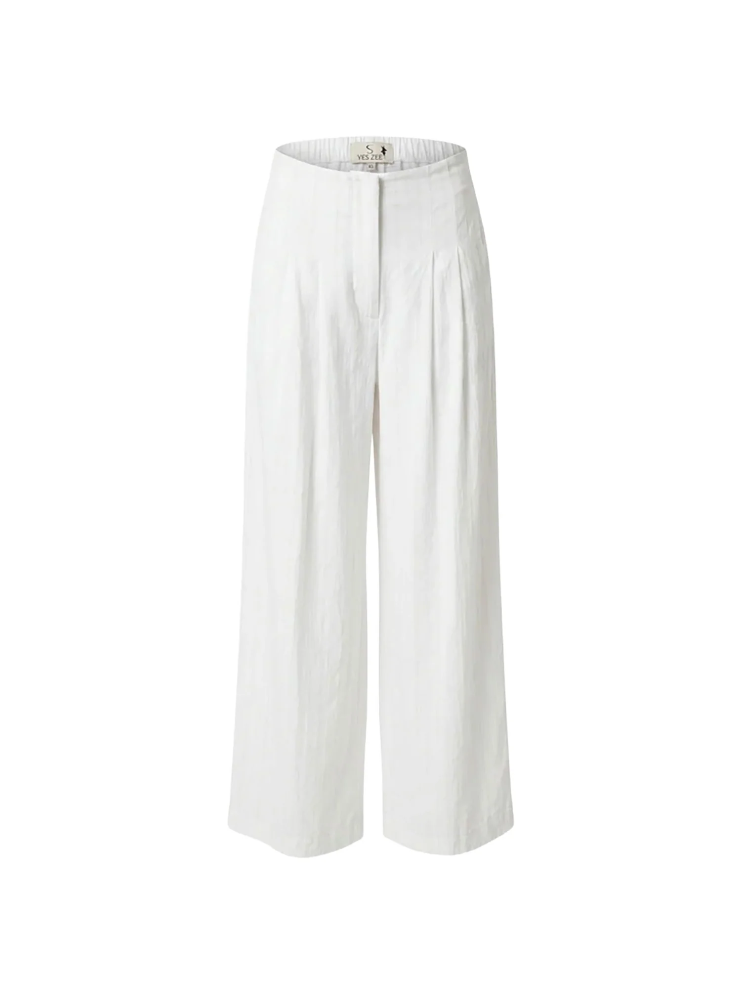 Pantalone Yes Zee donna Palazzo Pences gesso - Image 4