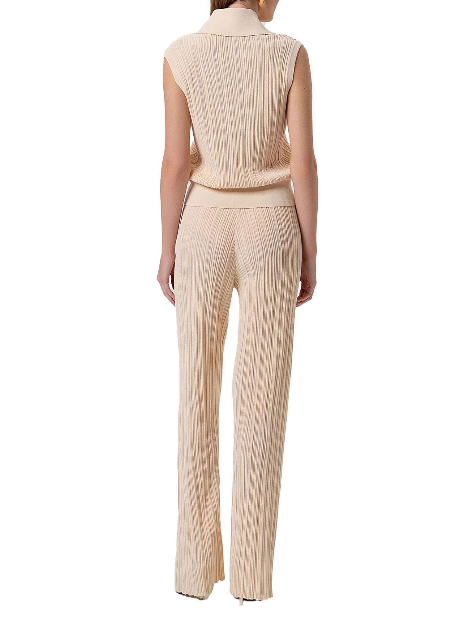 Pantalone Fracomina Donna palazzo burro - Image 3