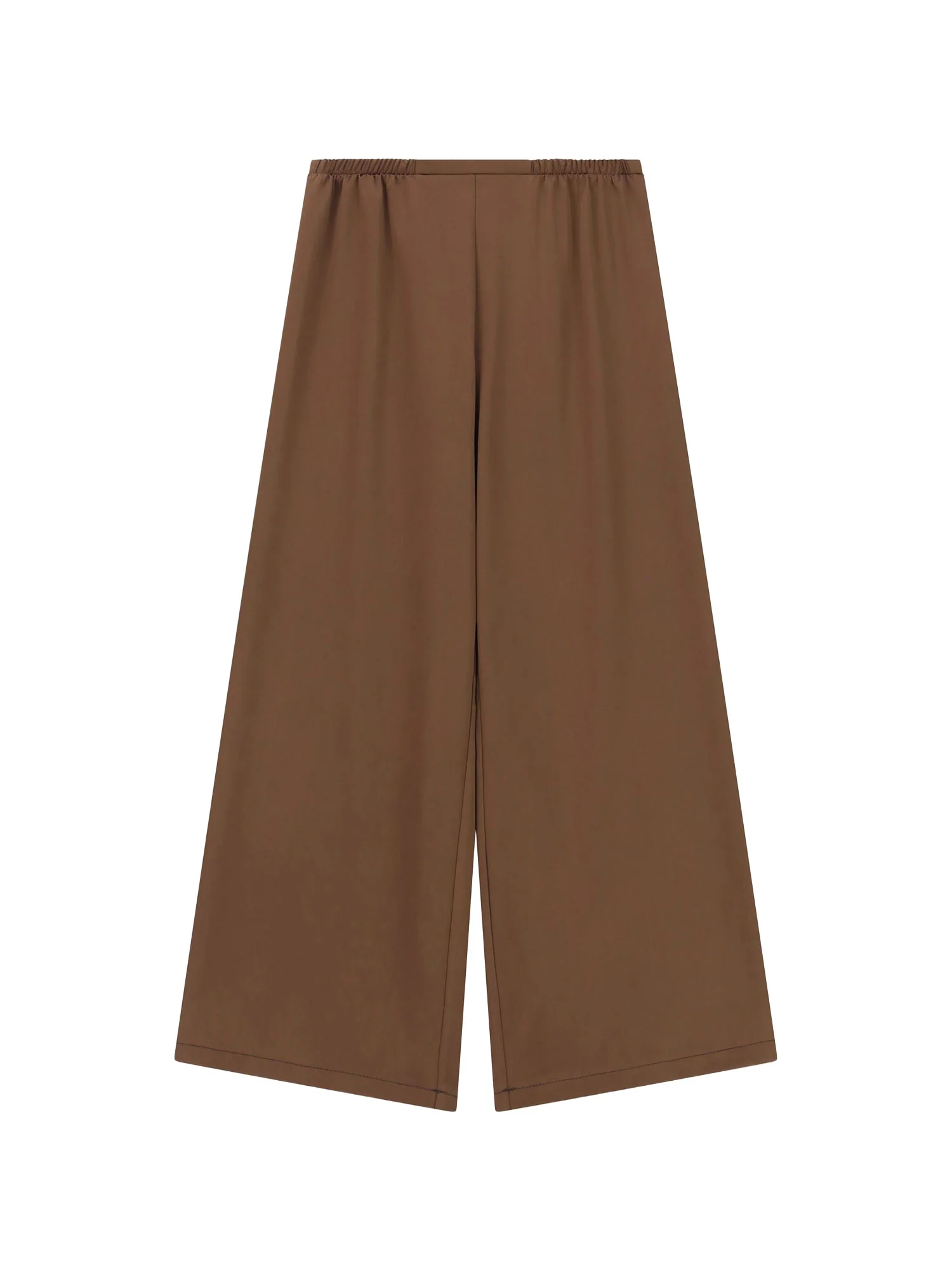 Pantalone Imperial Donna palazzo satin Cacao - Image 3