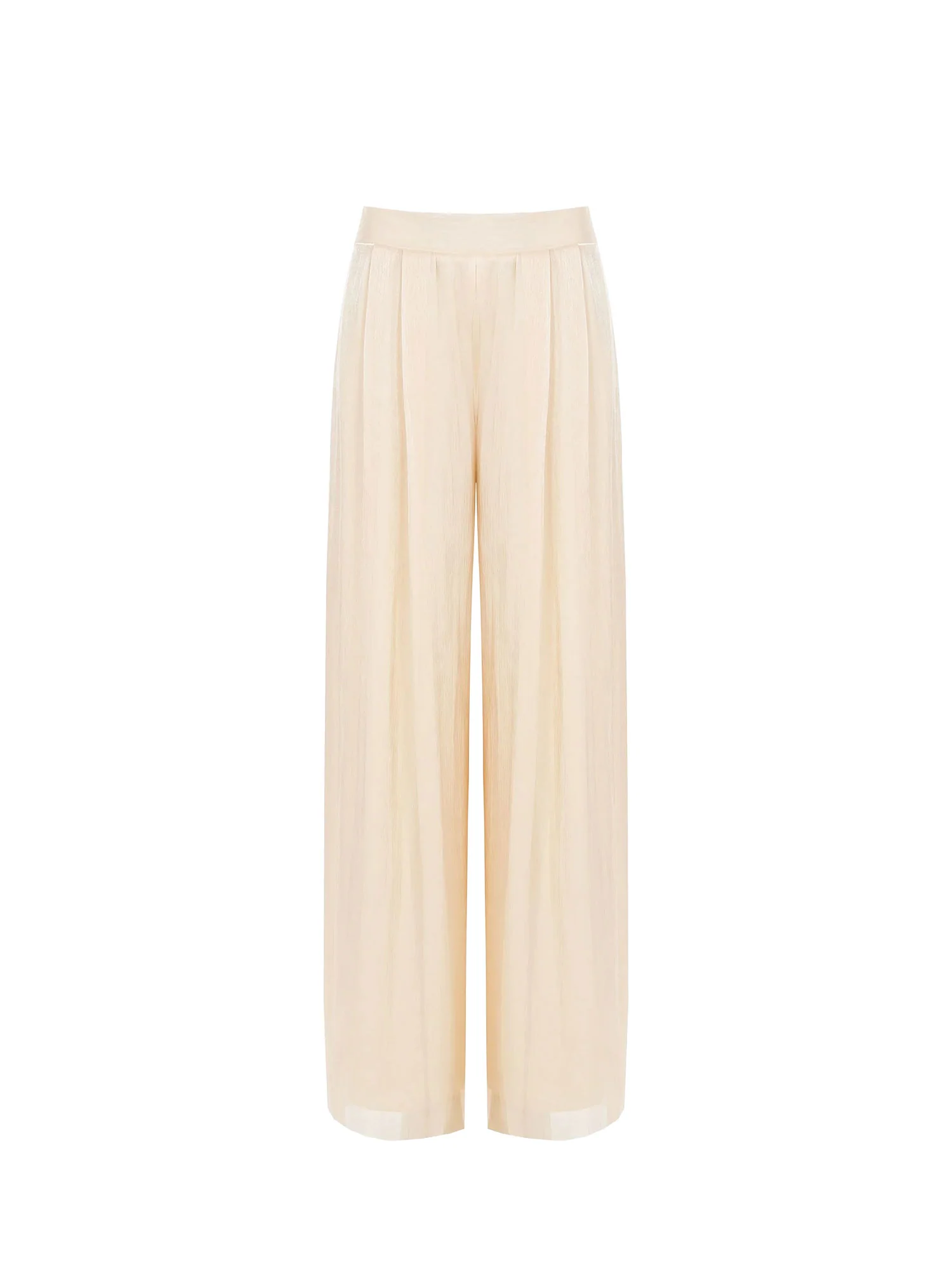 Pantolone Rinascimento Donna plisset in raso beige - Image 6