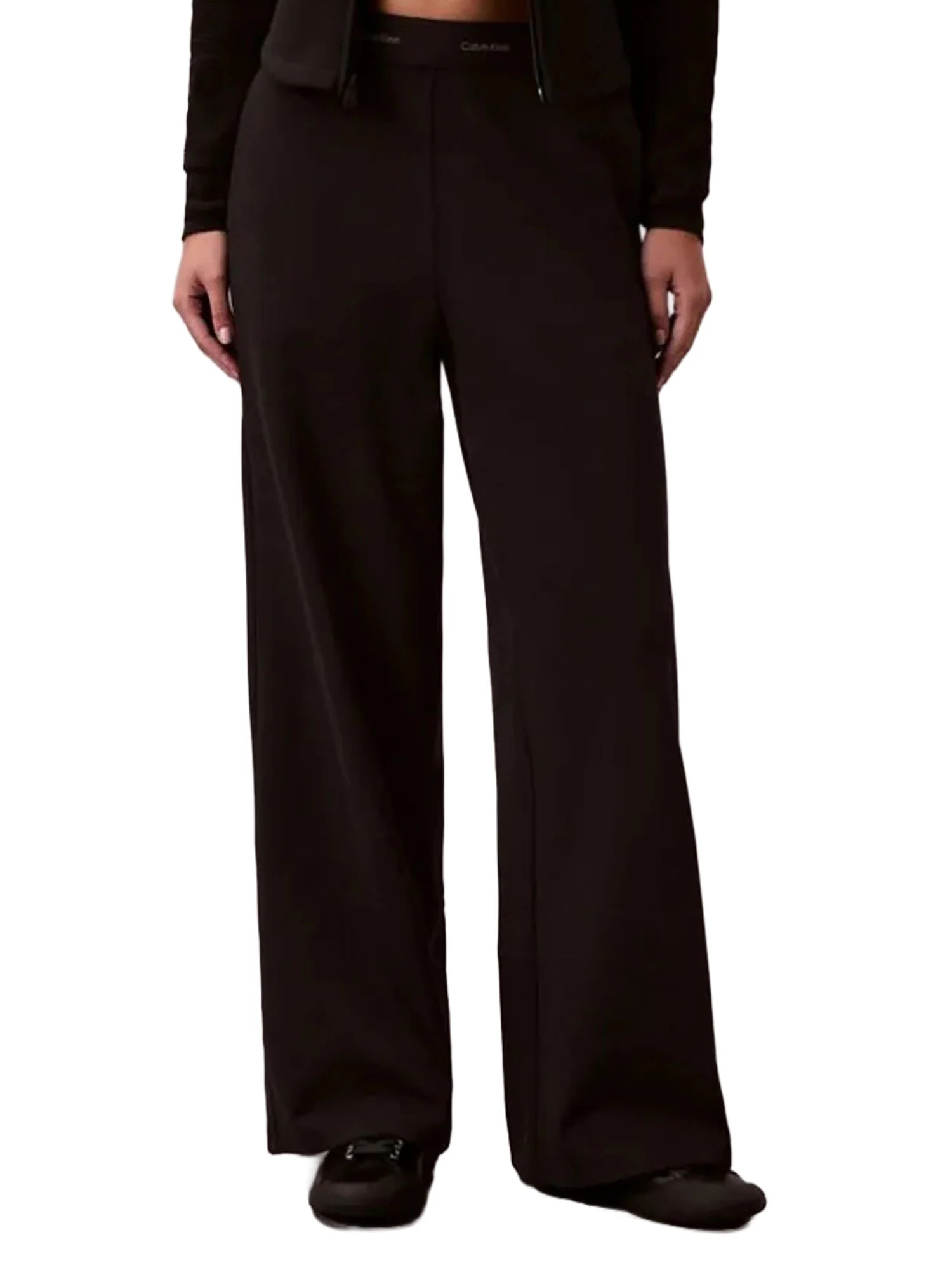 Pantalone Calvin Klein Donna Ponte Logo nero