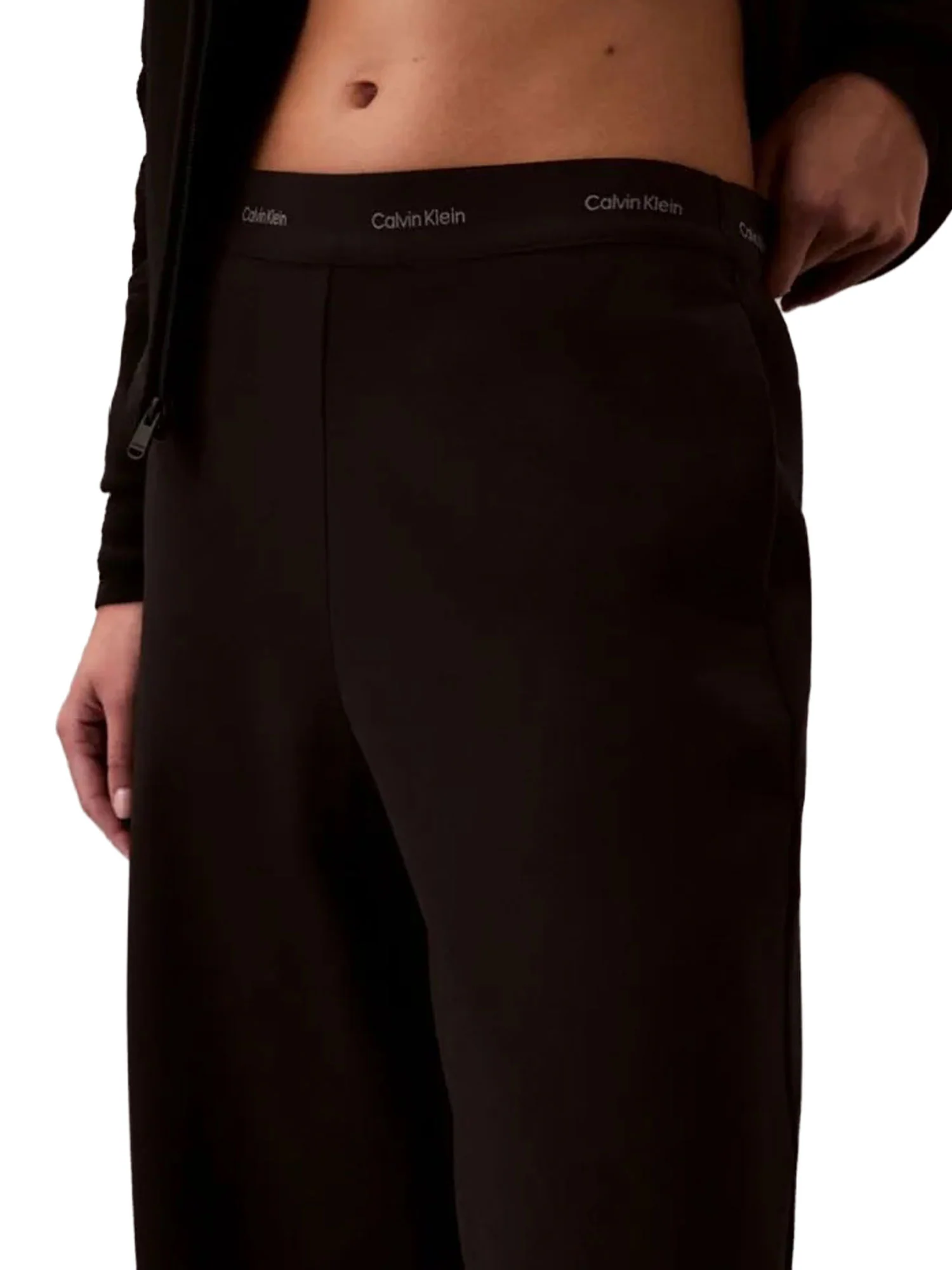 Pantalone Calvin Klein Donna Ponte Logo nero - Image 3