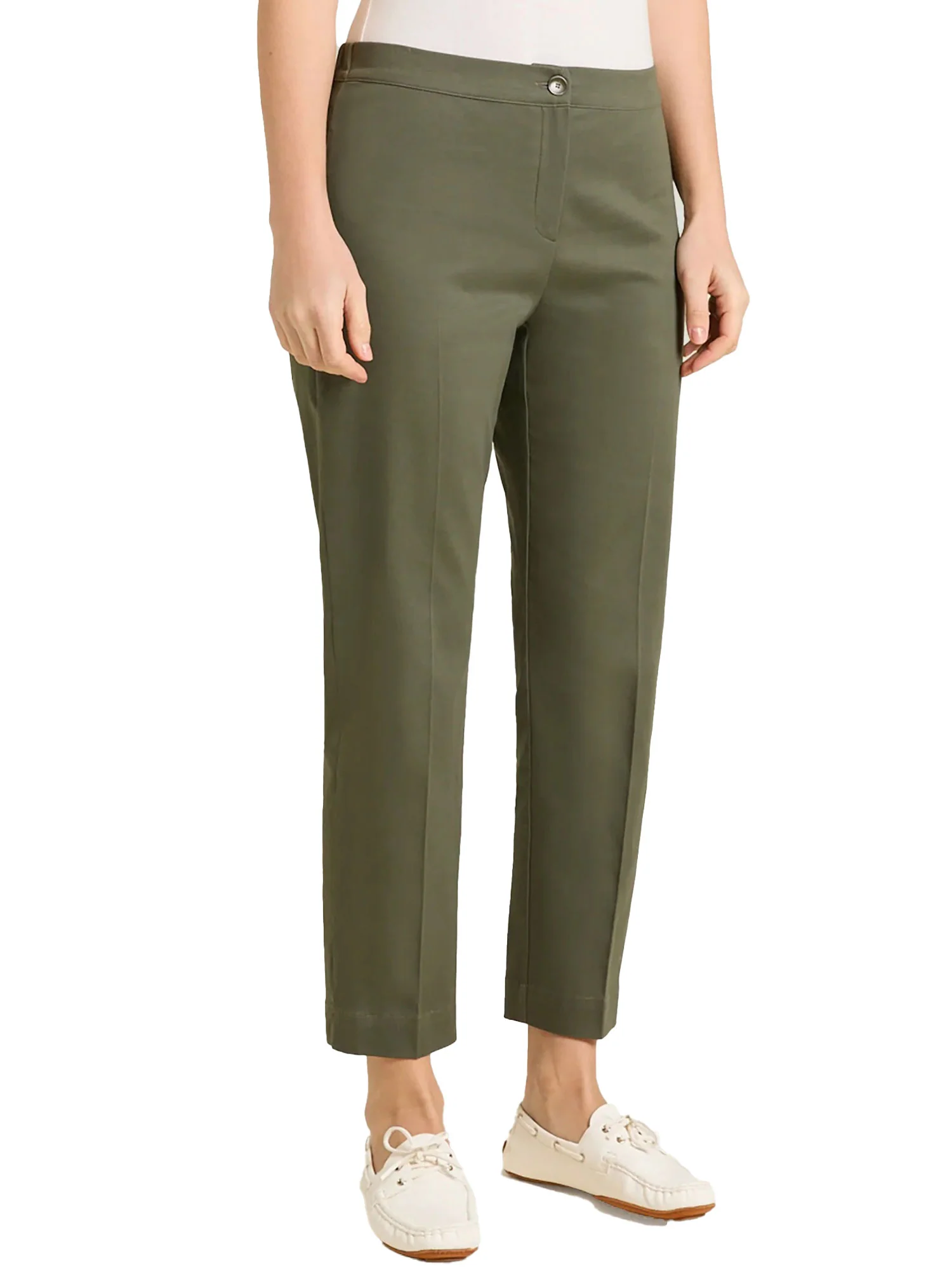 Pantalone Luisa Viola donna rasatello Str. kaki