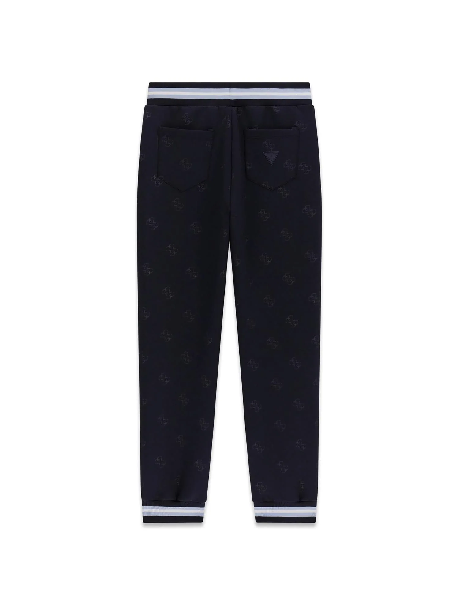 Pantalone Guess Ragazzo in tessuto scuba e logo allover blu - Image 2