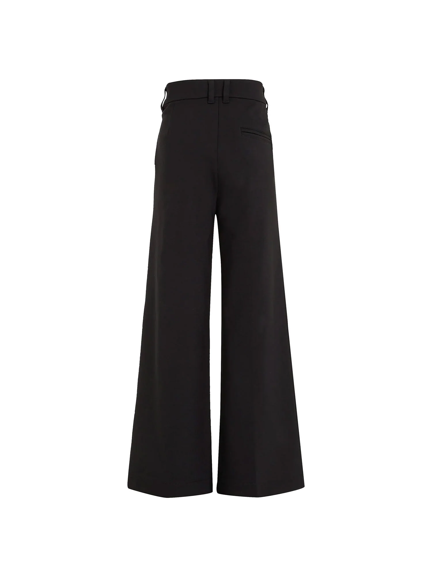Pantalone teen palazzo con pinces nero - Image 2