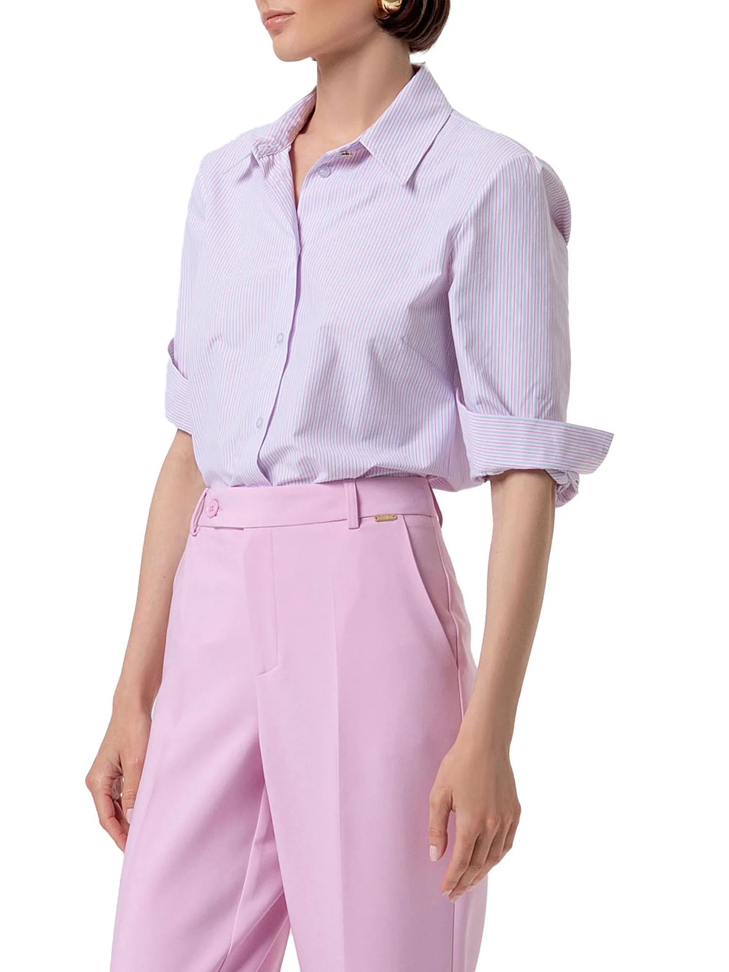 Pantalone Fracomina Donna tasche america comfort rosa - Image 3