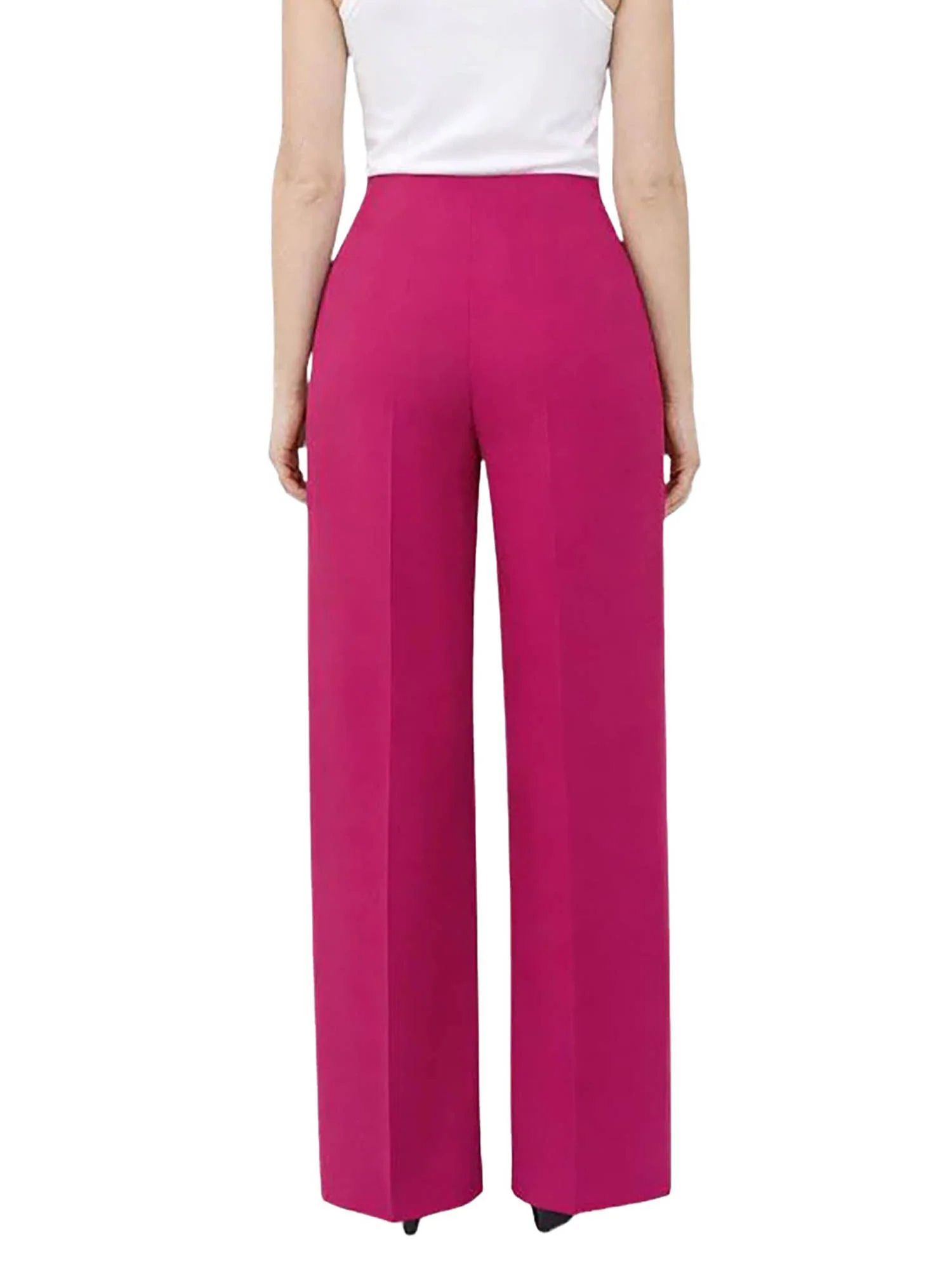 Pantalone Vicolo donna Vita alta fucsia - Image 2
