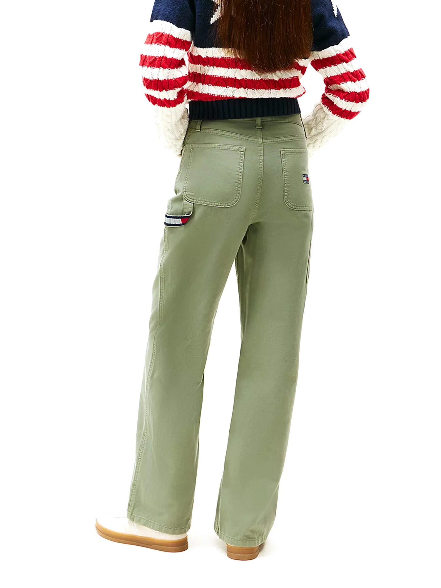Pantaloni Carpenter Claire a vita alta verde - Image 3