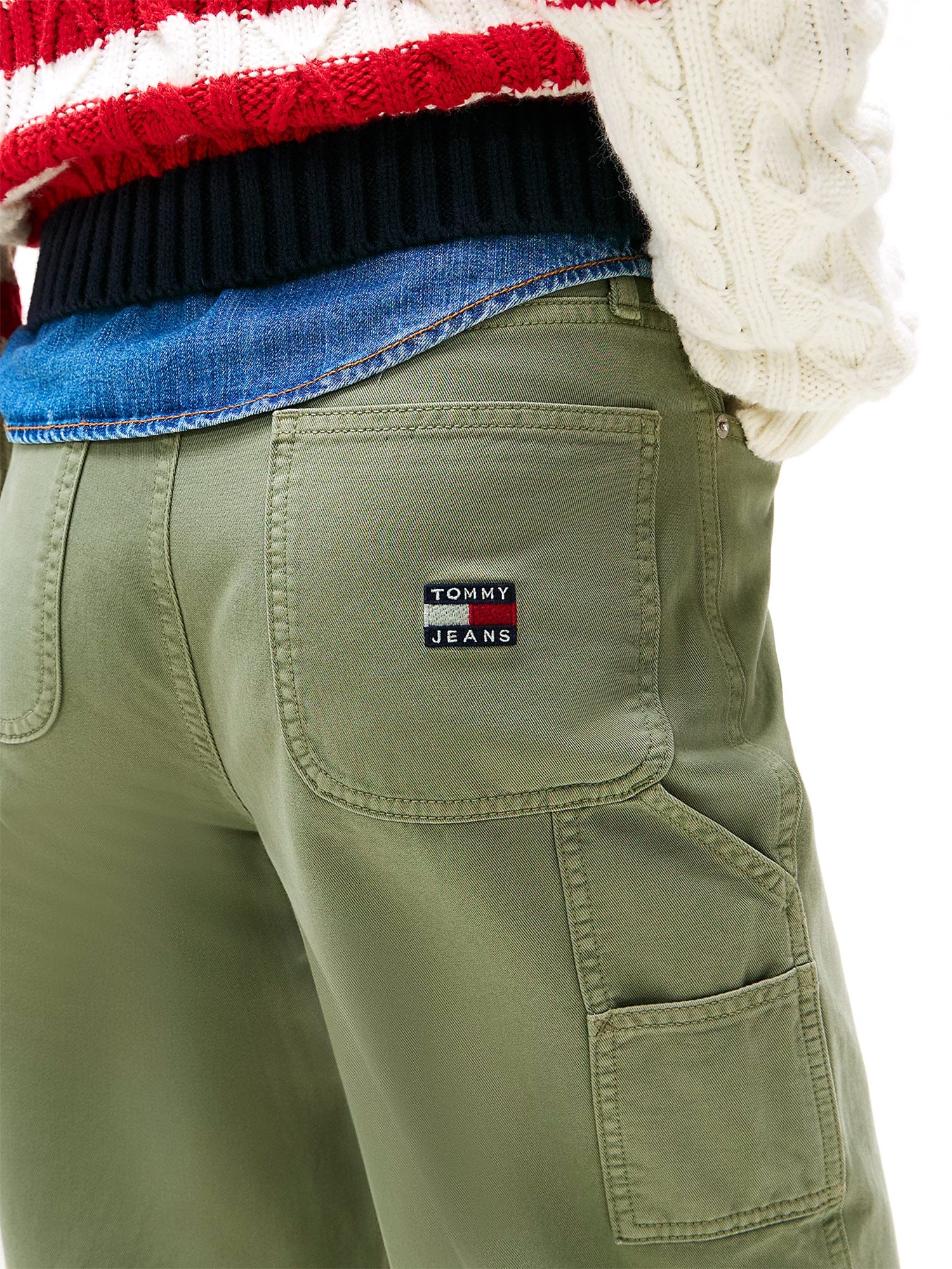 Pantaloni Carpenter Claire a vita alta verde - Image 4