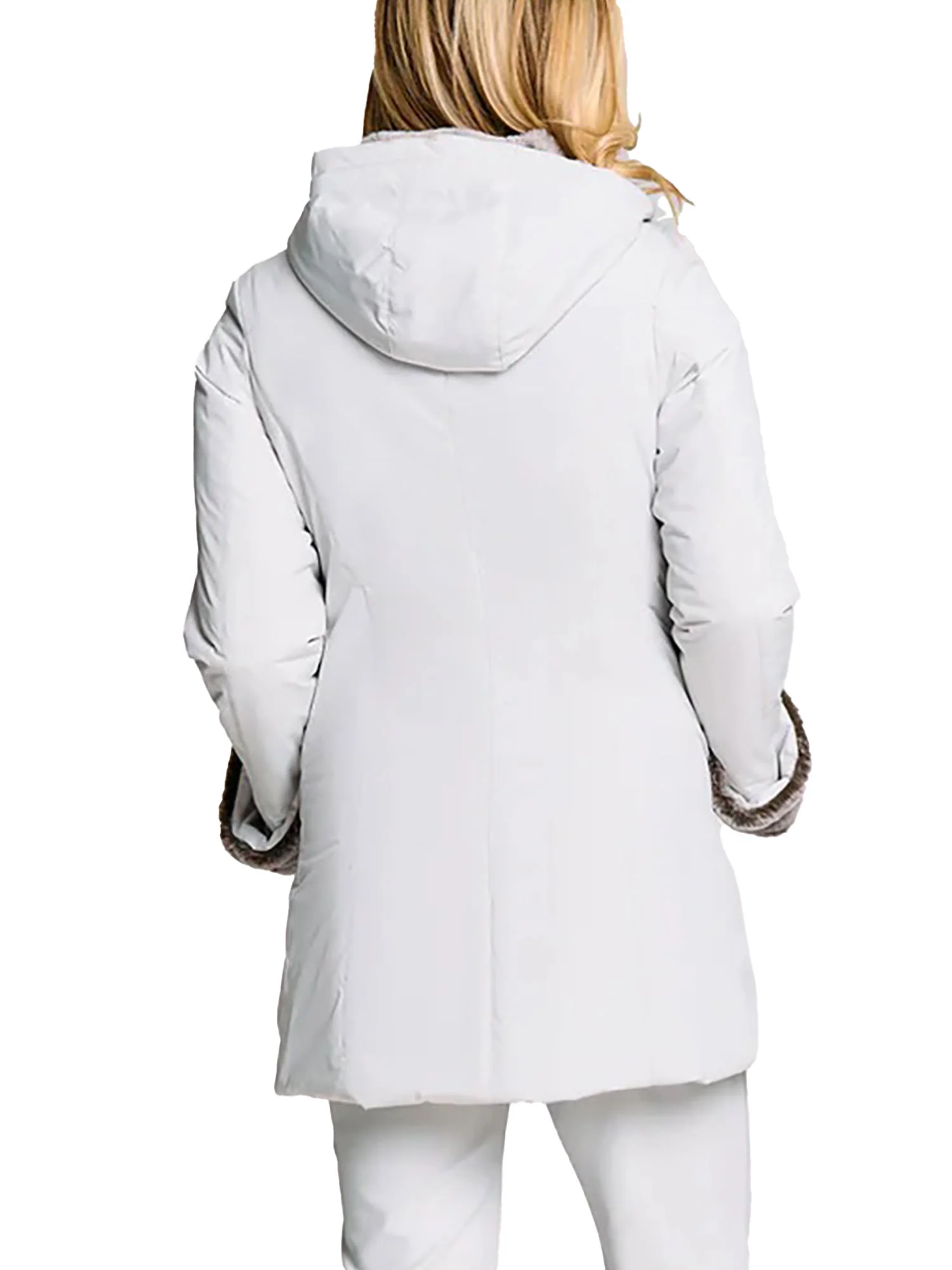 Parka lungo Suns donna Marmolada fur bianco - Image 4