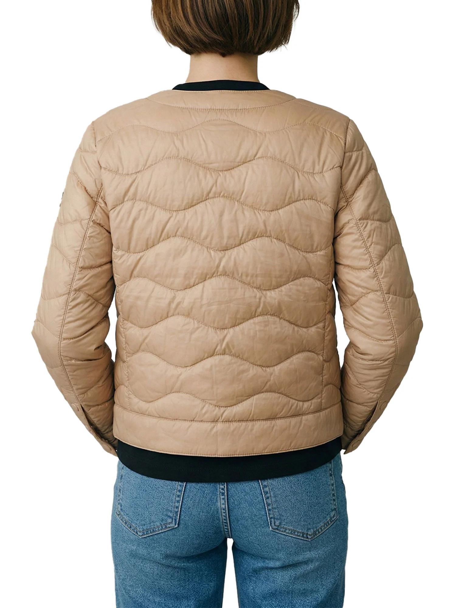 Piumino Blauer donna con bottoni Hadley beige - Image 2
