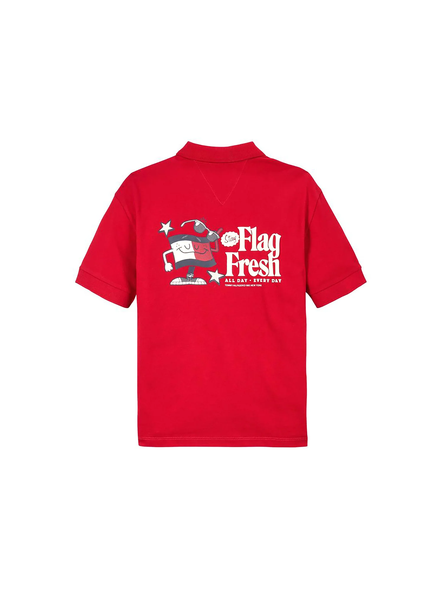 Polo kids con stampa posteriore fun rosso - Image 2