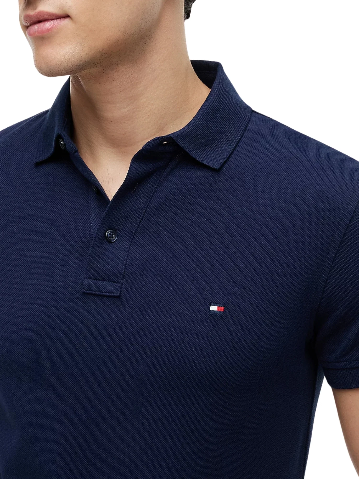 Maglia polo con maniche corte Tommy Hilfiger modello 1985 slim blu - Image 4