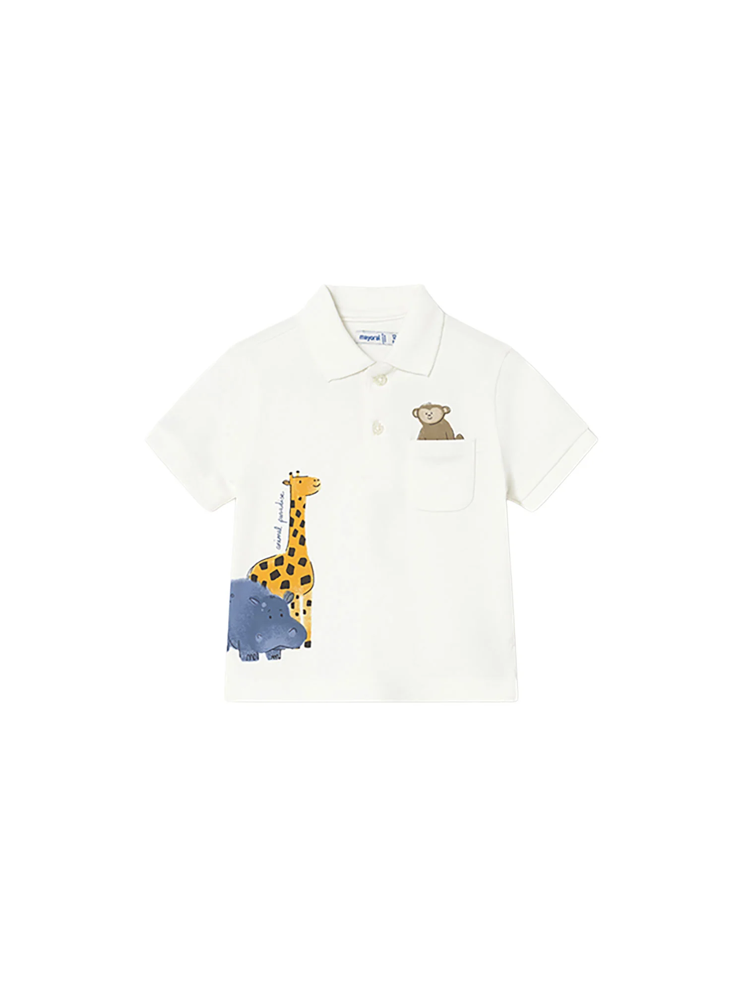 Polo Mayoral Bambino animals panna