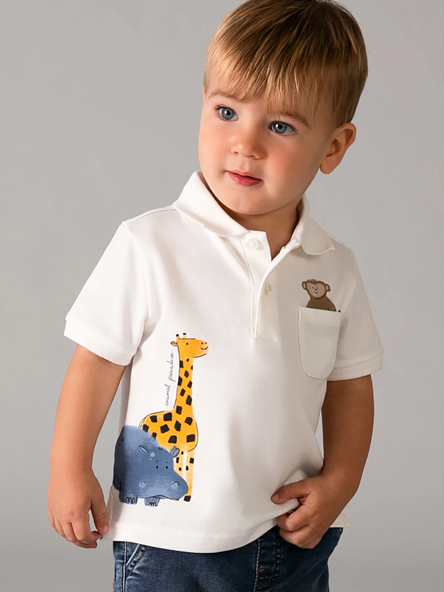 Polo Mayoral Bambino animals panna - Image 3