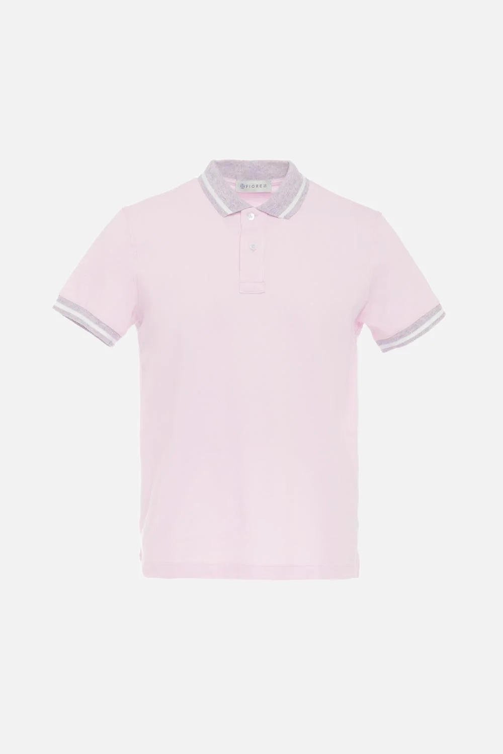 Polo con dettagli a contrasto lilla