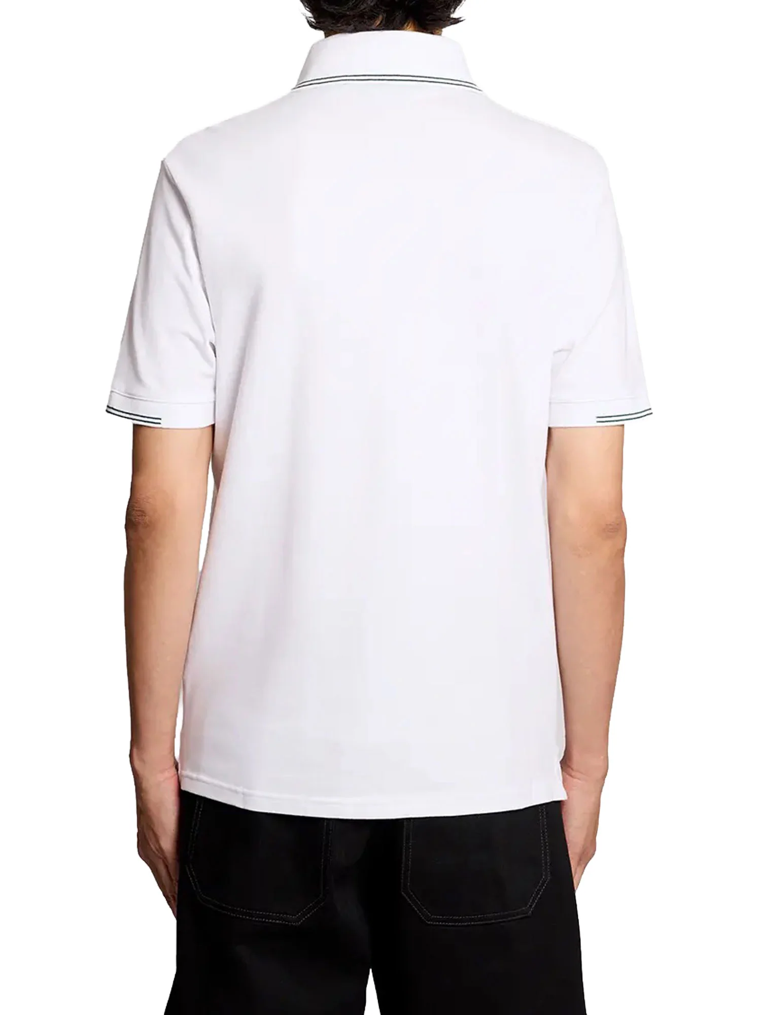 Polo manica corta fine tipped Lyle&Scott Uomo Bianco/Verde - Image 2