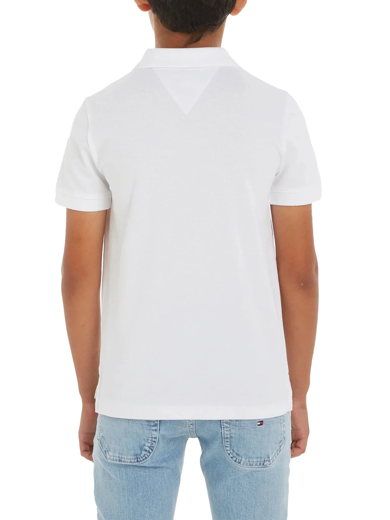 Polo Tommy Hilfigher Ragazzo logo flag bianco - Image 3
