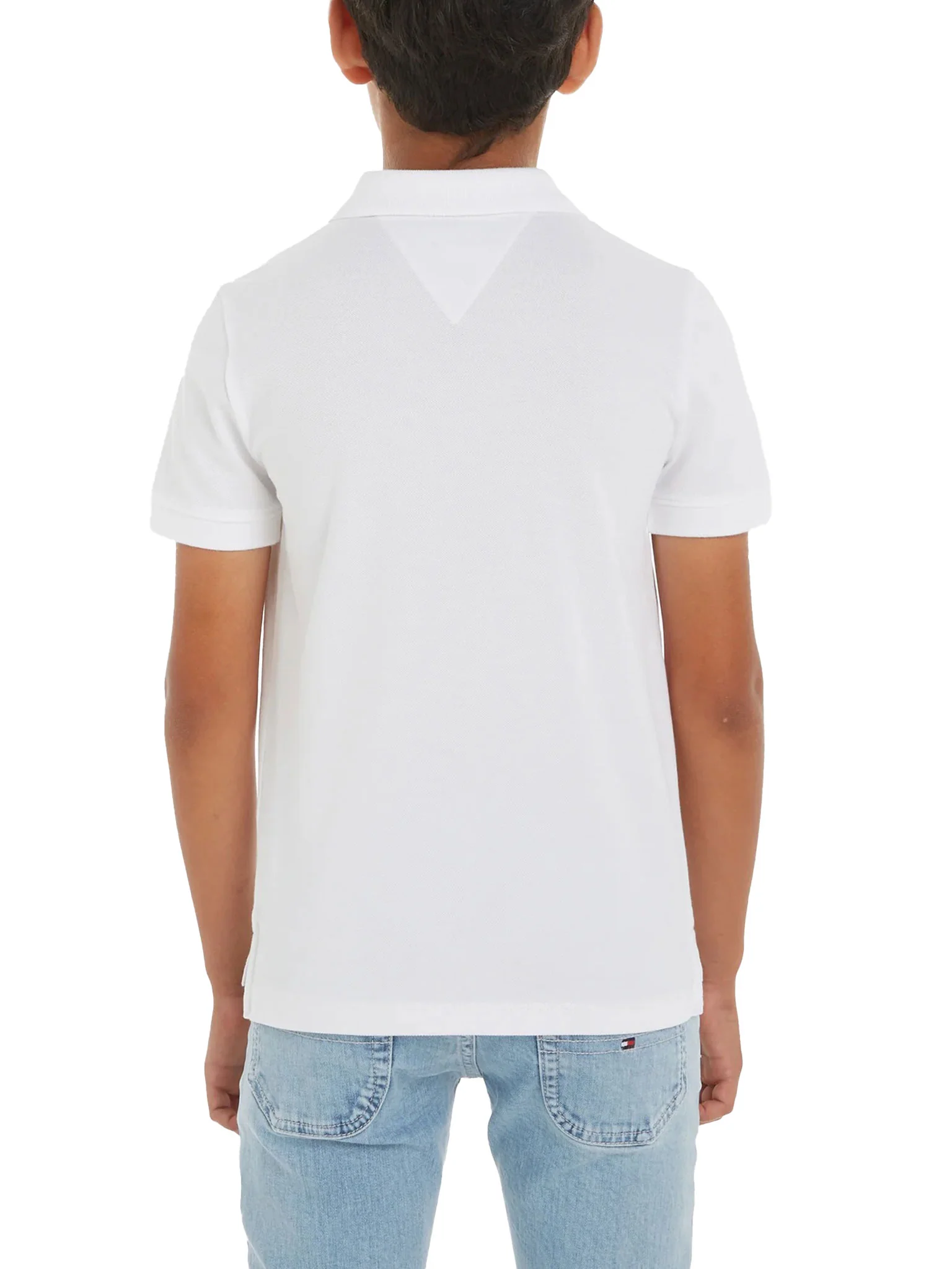 Polo Tommy Hilfigher Bambino logo flag bianco - Image 3