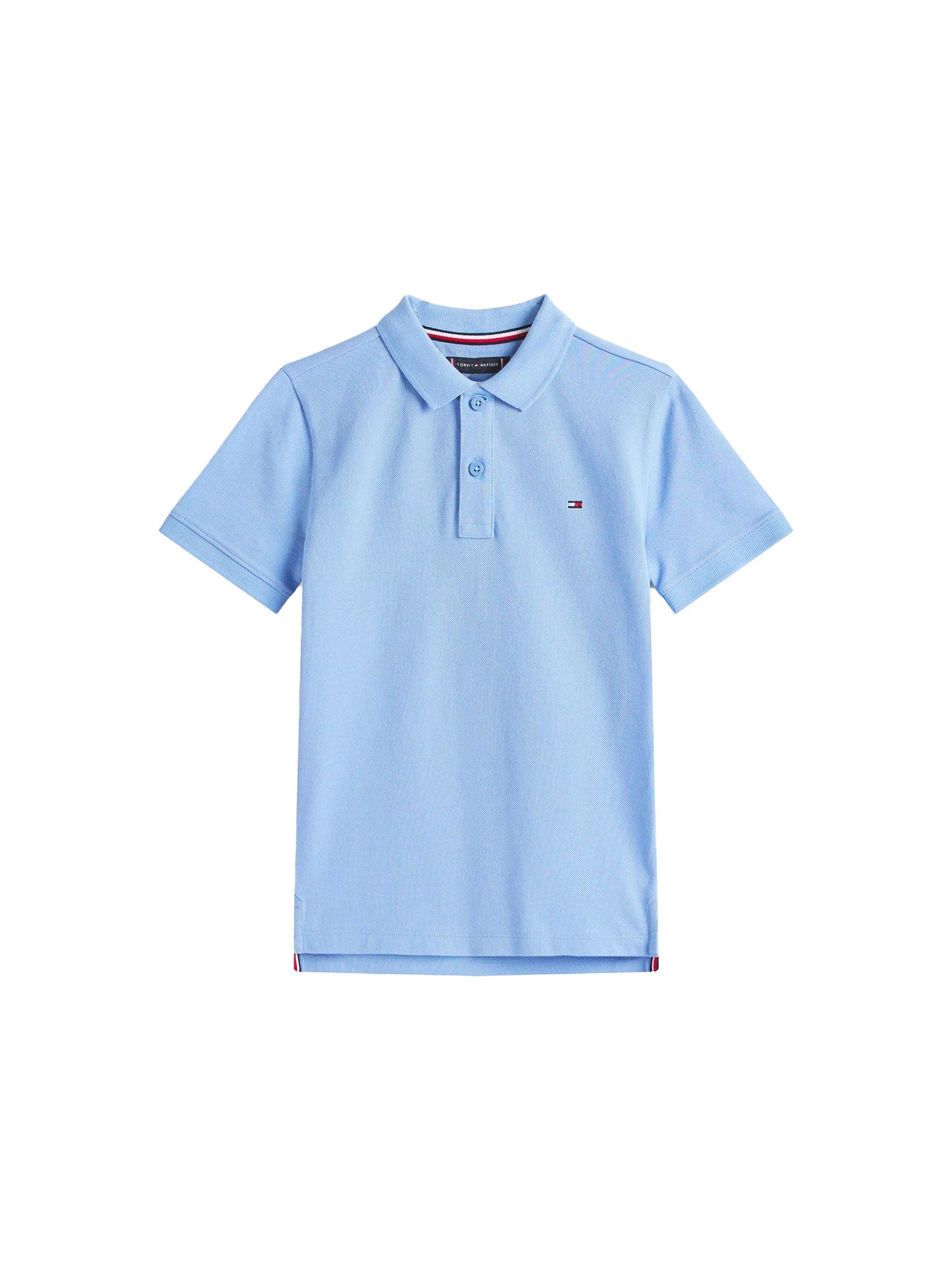 Polo Tommy Hilfigher Bambino logo flag celeste