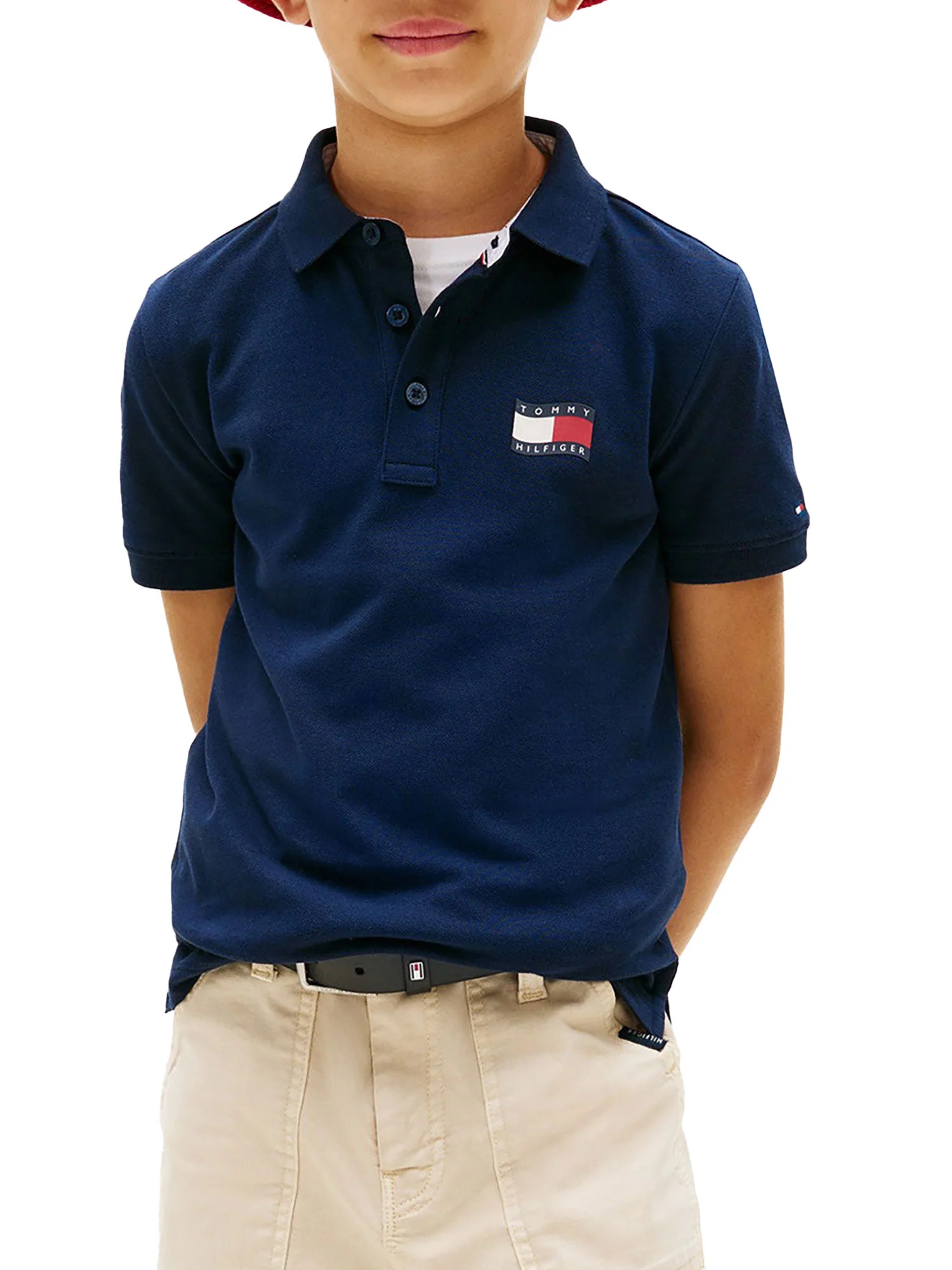 Polo Tommy Hilfigher Ragazzo ithica wavy flag blu - Image 2
