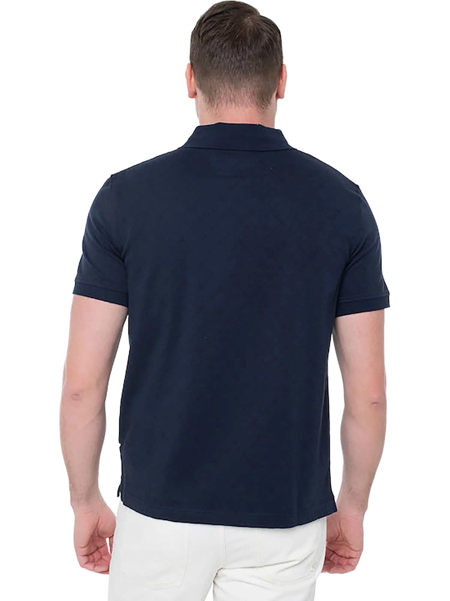 Polo Guess Uomo manica corta Jacquard allover
 blu - Image 2