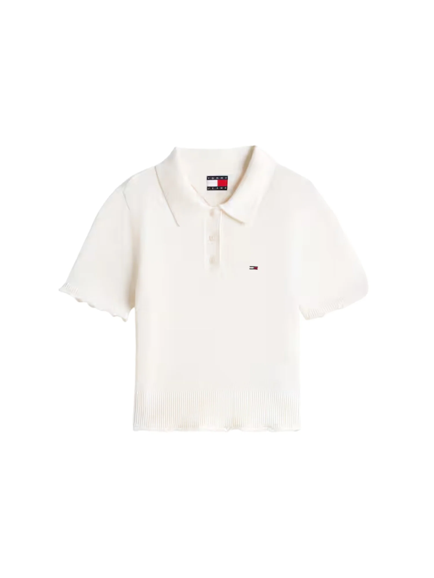 Maglia polo con maniche corte knit lettuce rosa - Image 4