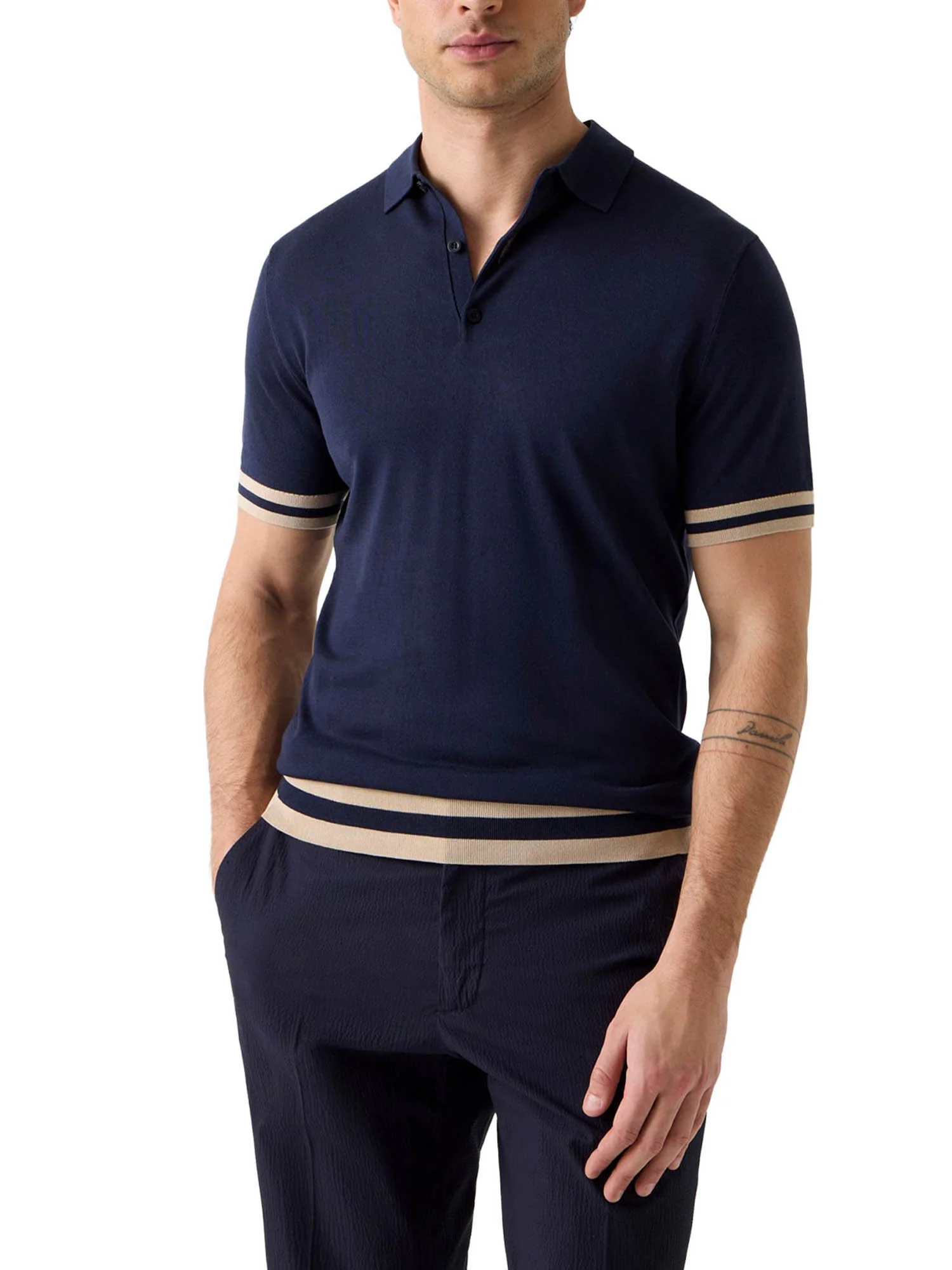 Polo Guess Uomo manica corta Larry Sweater
 blu