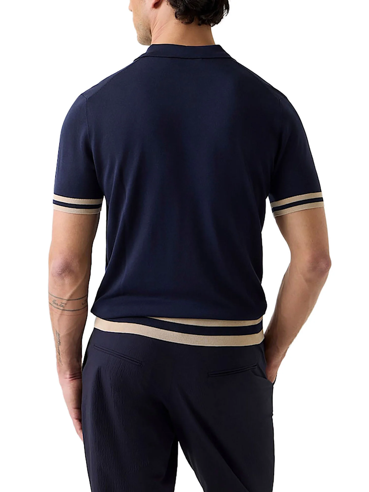 Polo Guess Uomo manica corta Larry Sweater
 blu - Image 2