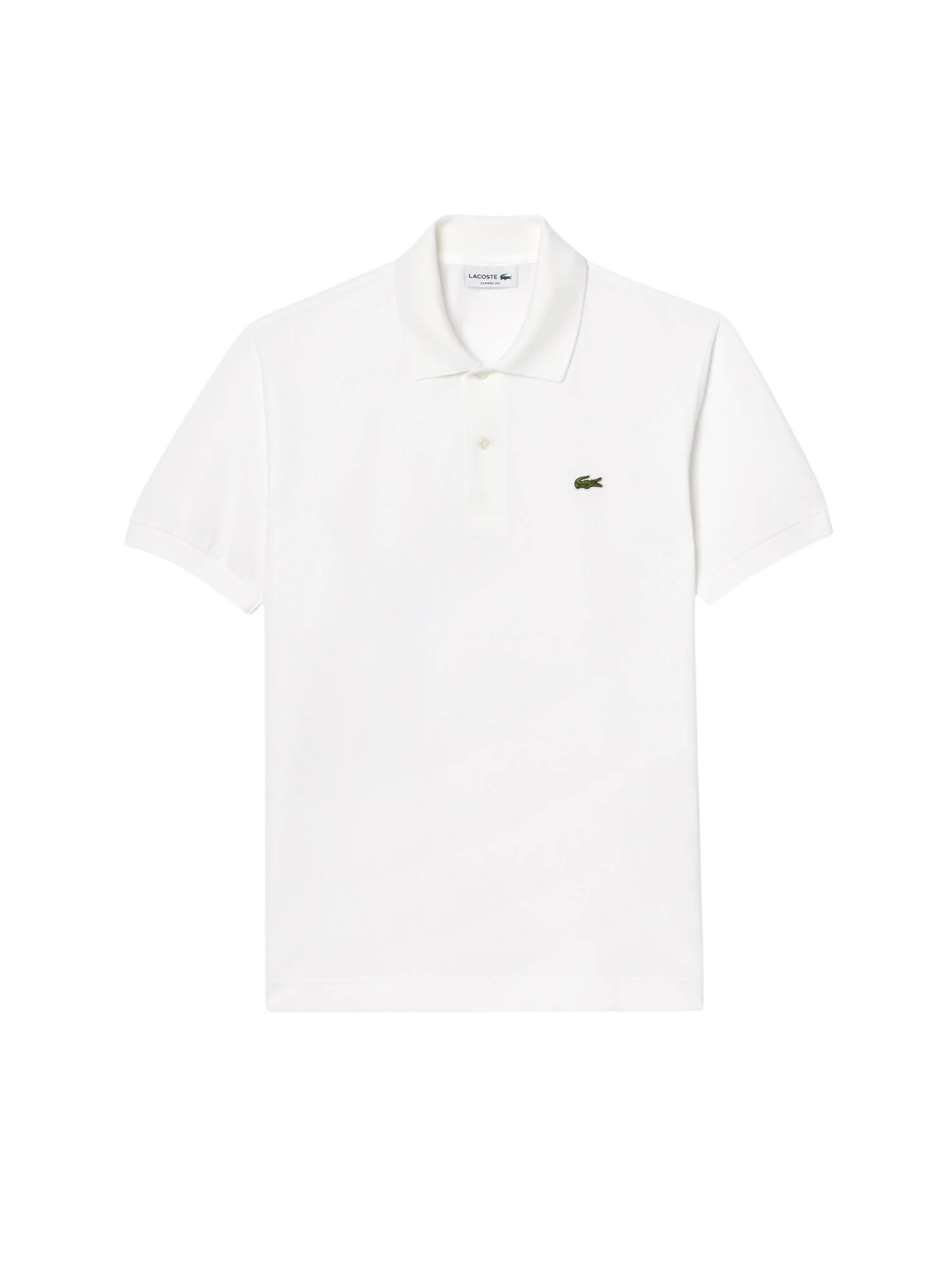 Polo Lacoste uomo con maniche corte modello light piquet bianco - Image 3