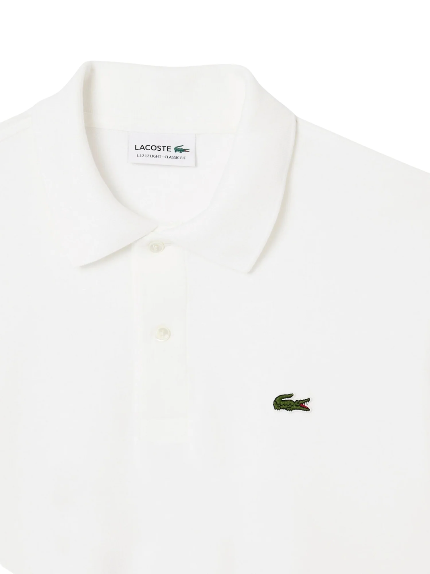 Polo Lacoste uomo con maniche corte modello light piquet bianco - Image 4