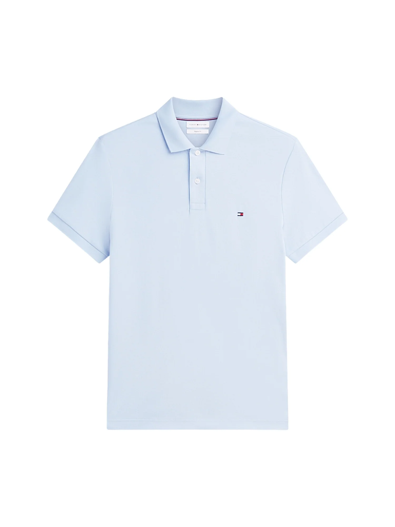 Maglia polo con maniche corte Tommy Hilfiger modello liquid cotton seasonal celeste - Image 3